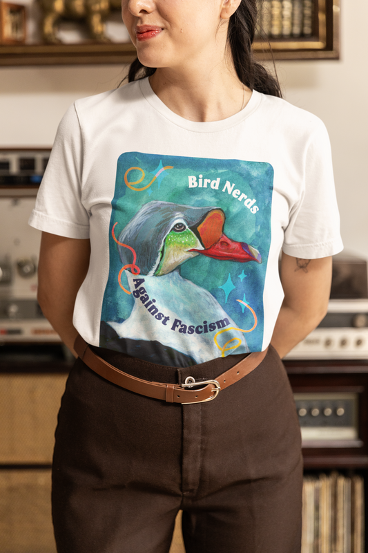Bird Nerds Against Fascism: Feminist Shirt