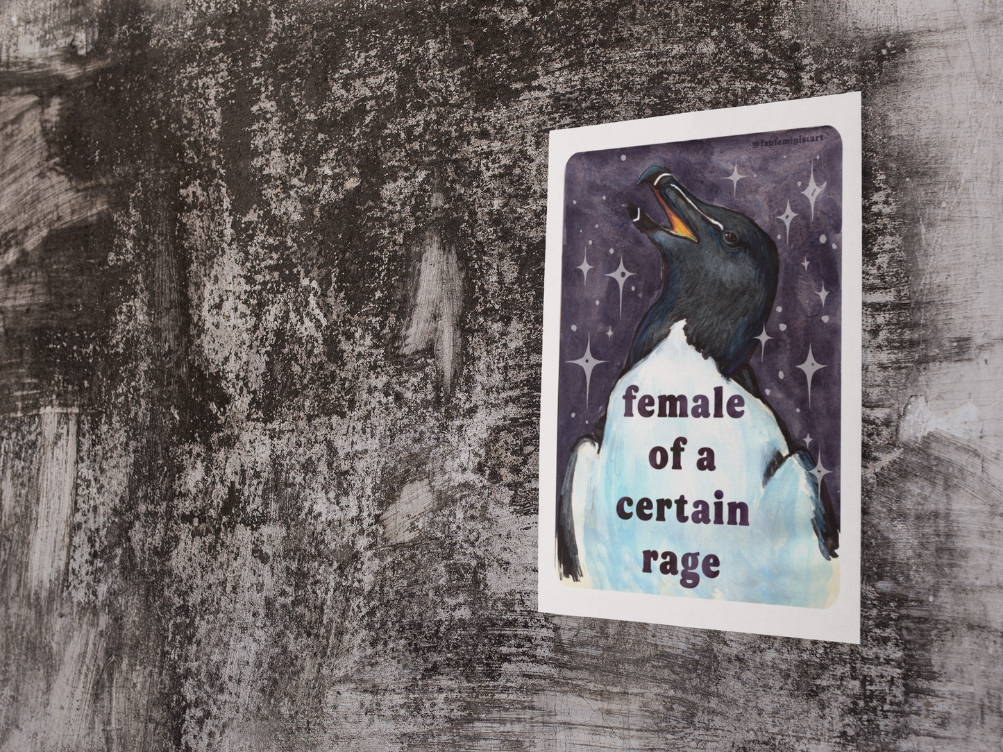 Female of a certain rage: feminist art print