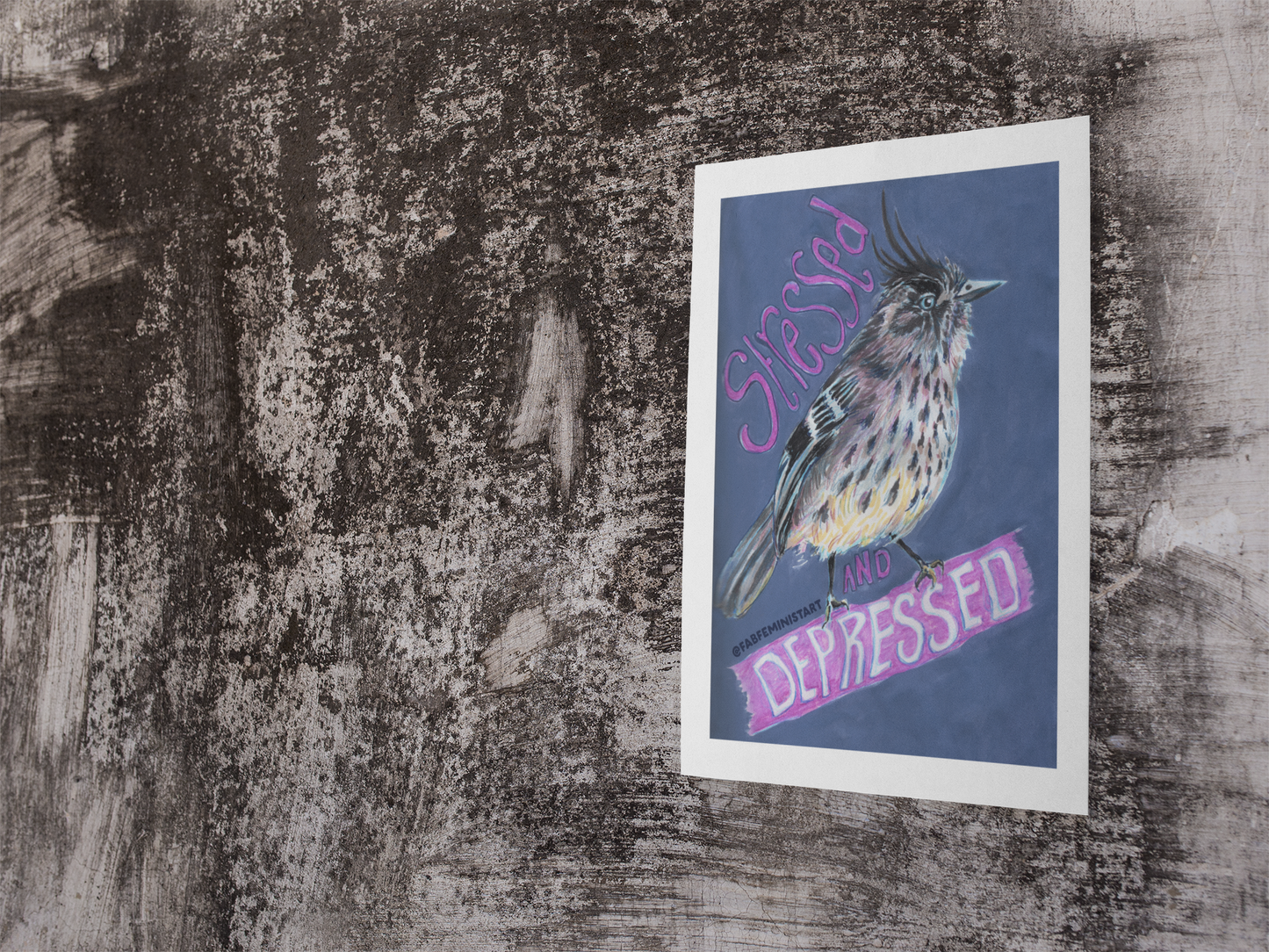 Stressed and Depressed: Mental Health Art Print