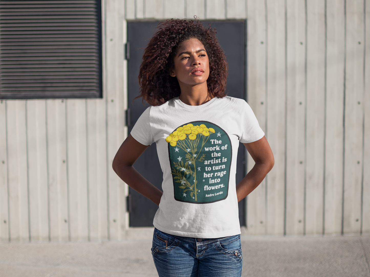 The work of the artist is to turn her rage into flowers, Audre Lorde: feminist shirt