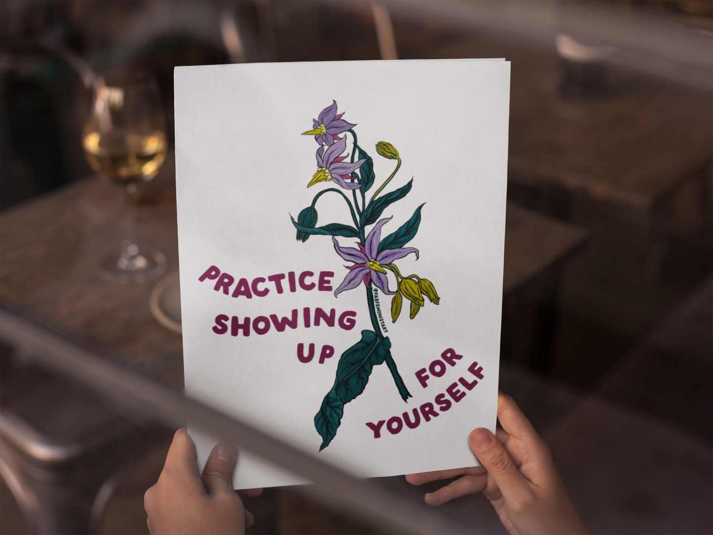 Practice Showing Up For Yourself: Mental Health Print