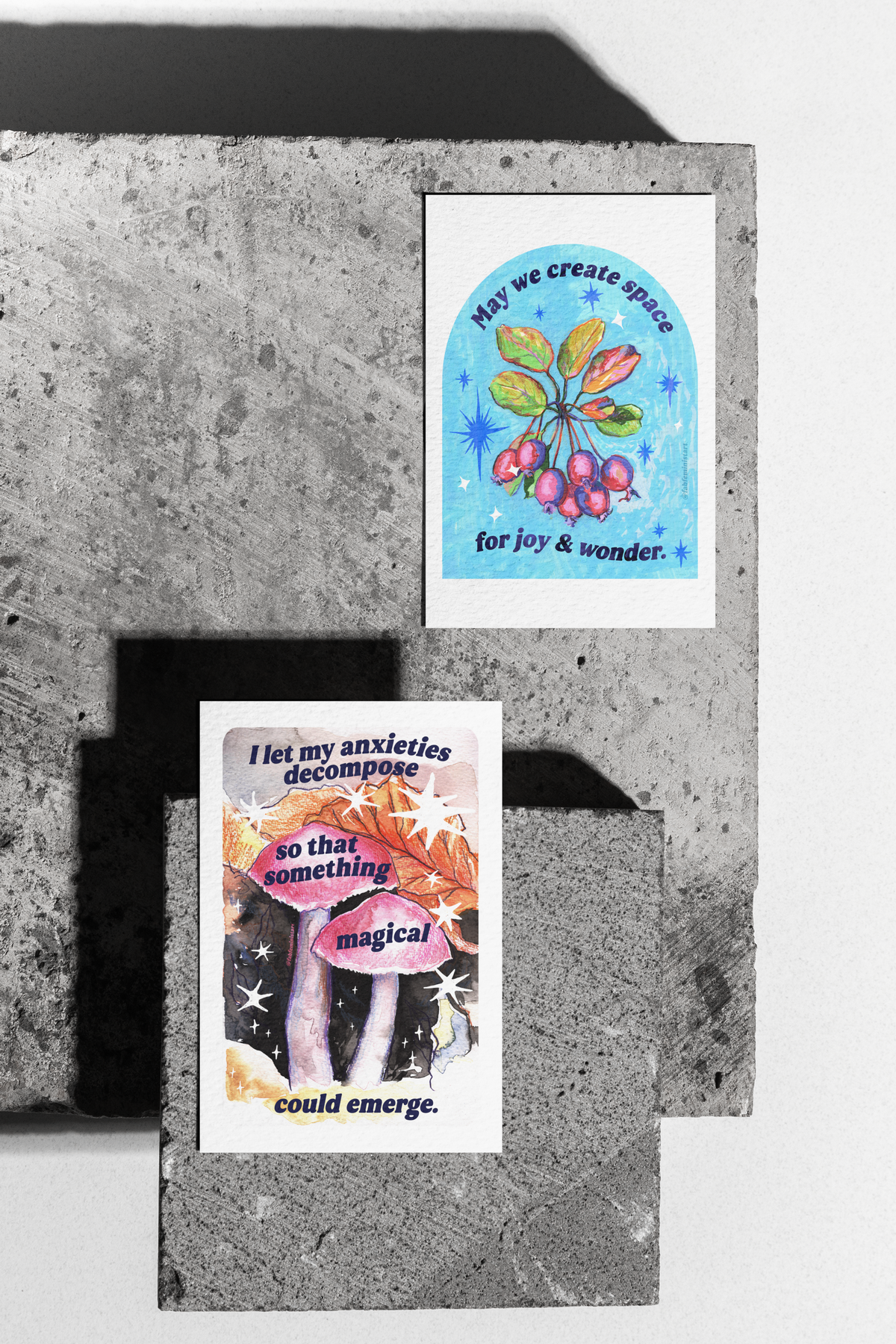 I let my anxieties decompose so that something magical could emerge: Feminist art print