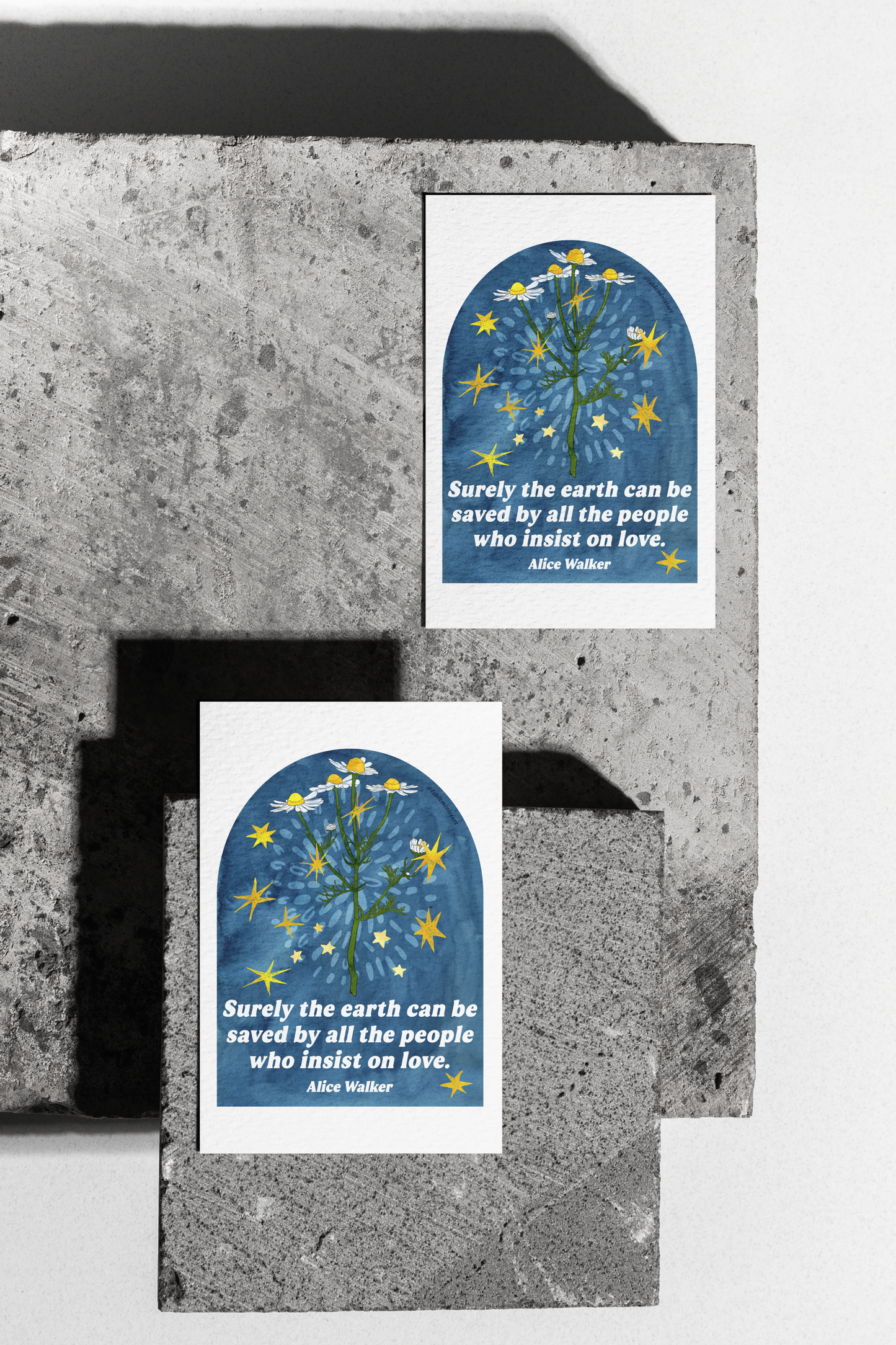 Surely the earth can be saved by all the people who insist on love, Alice Walker: feminist art print