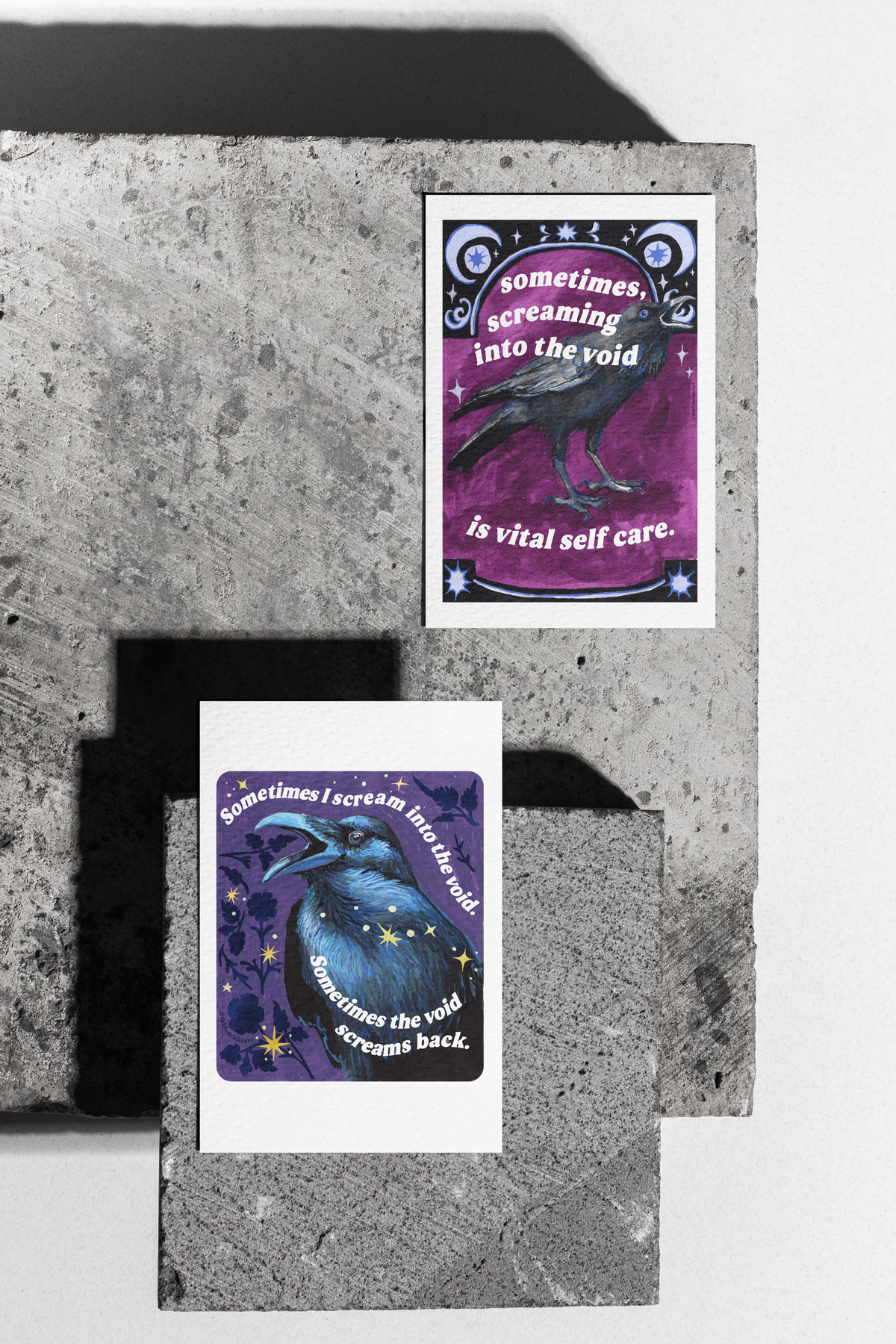 Sometimes I scream into the void Sometimes the void screams back: feminist art print