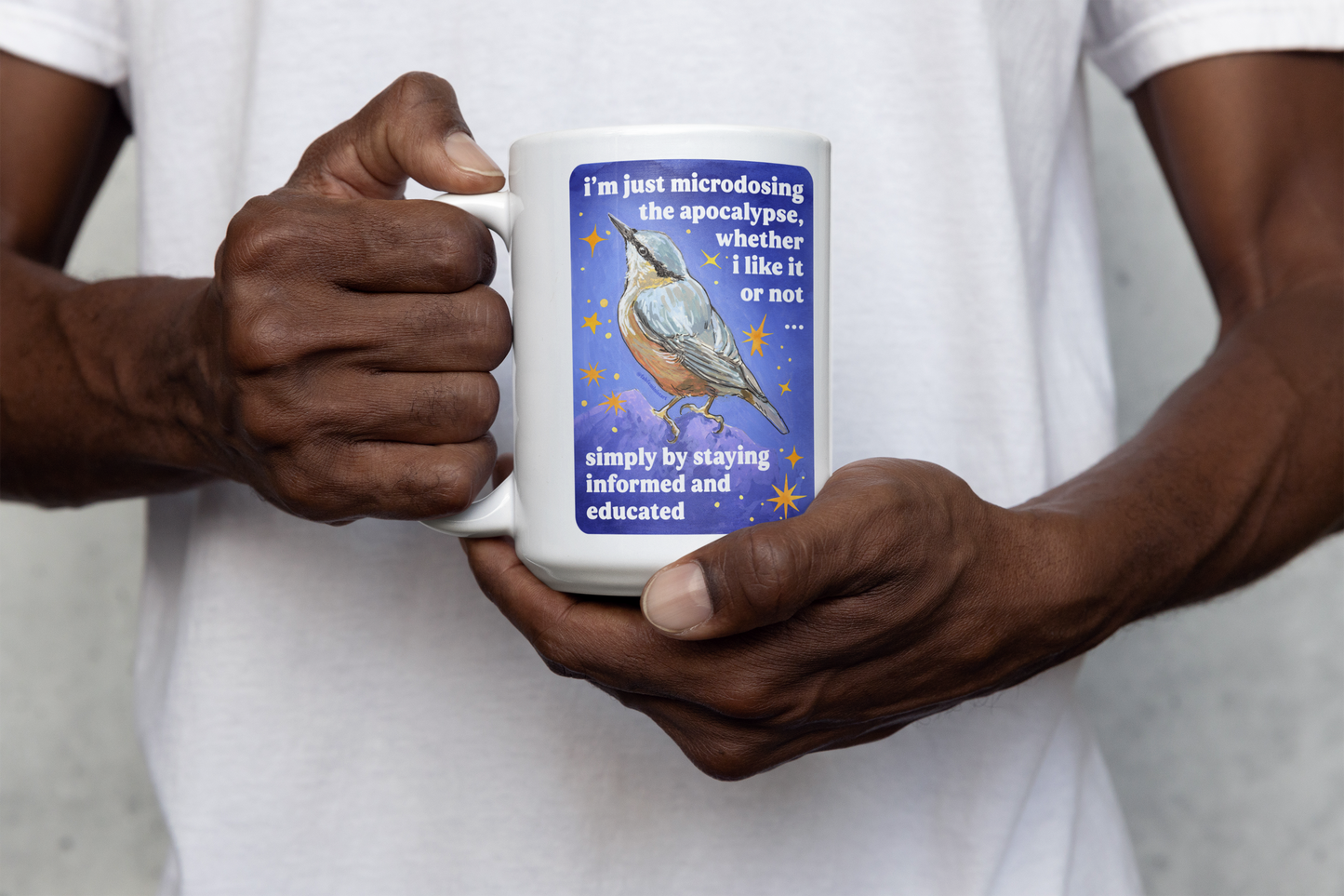 i'm just microdosing the apocalypse, whether i like it or not ... simply by staying informed and educated: feminist mug