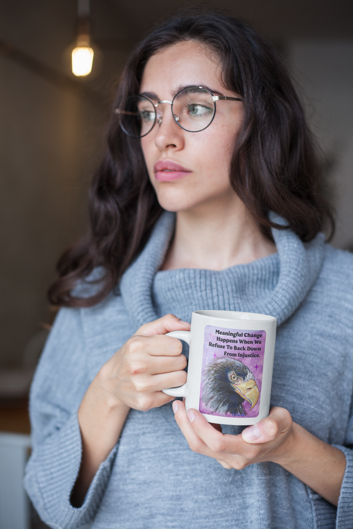 Meaningful Change Happens When We Refuse To Back Down From Injustice: Feminist Mug