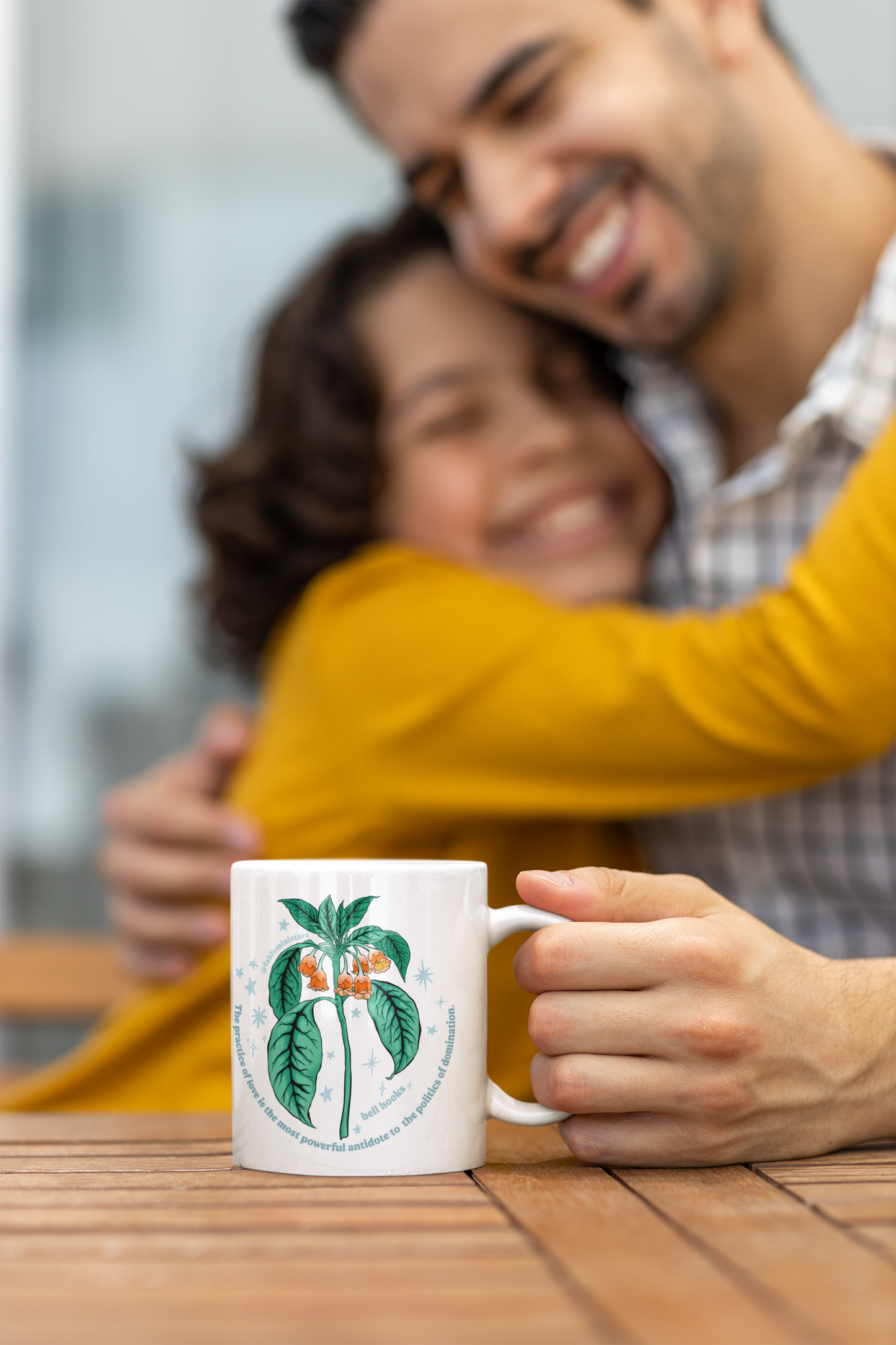 The practice of love is the most powerful antidote to the politics of domination, bell hooks: Feminist Mug