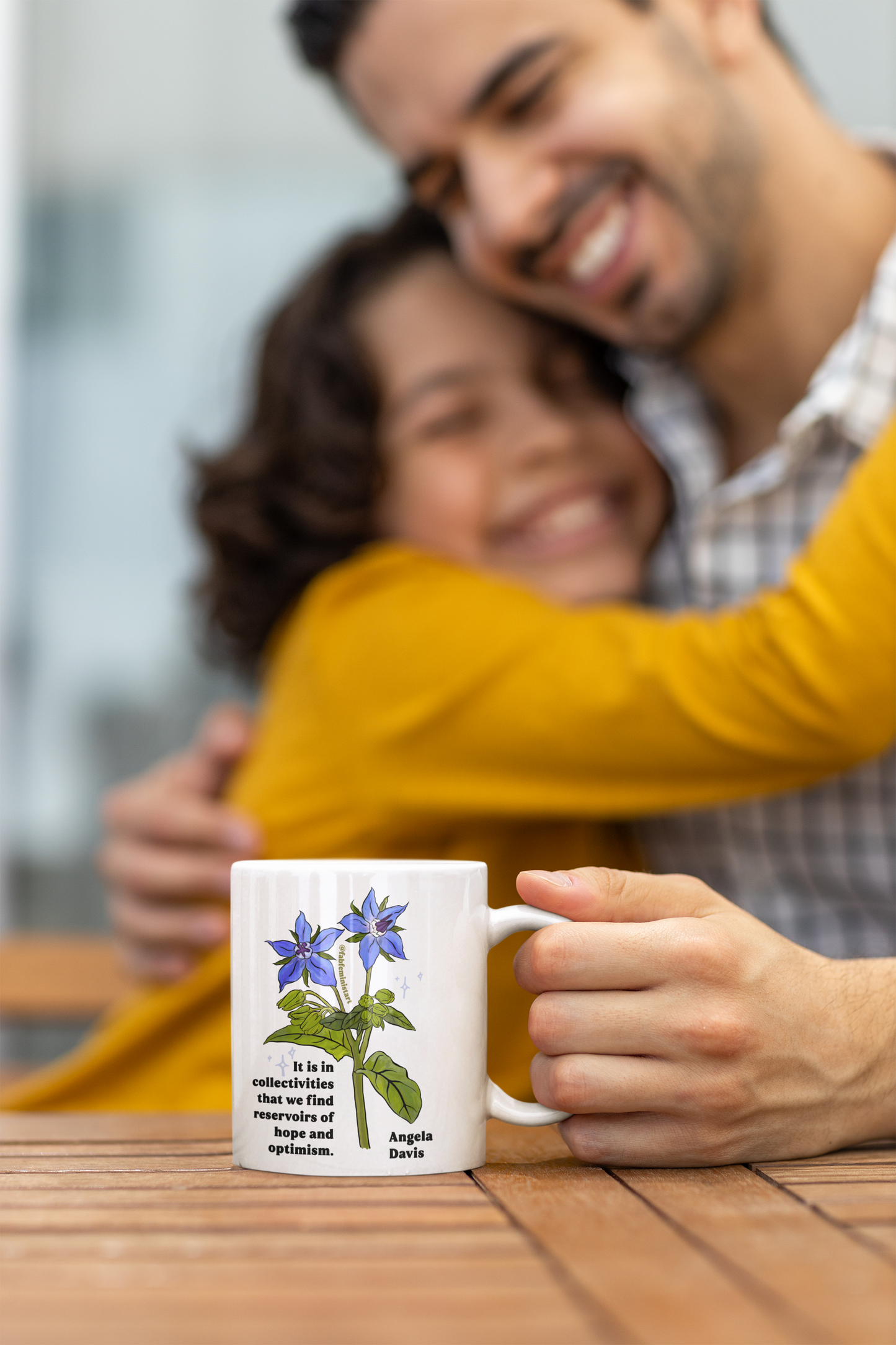 It is in collectivities that we find reservoirs of hope and optimism, Angela Davis: Feminist Mug