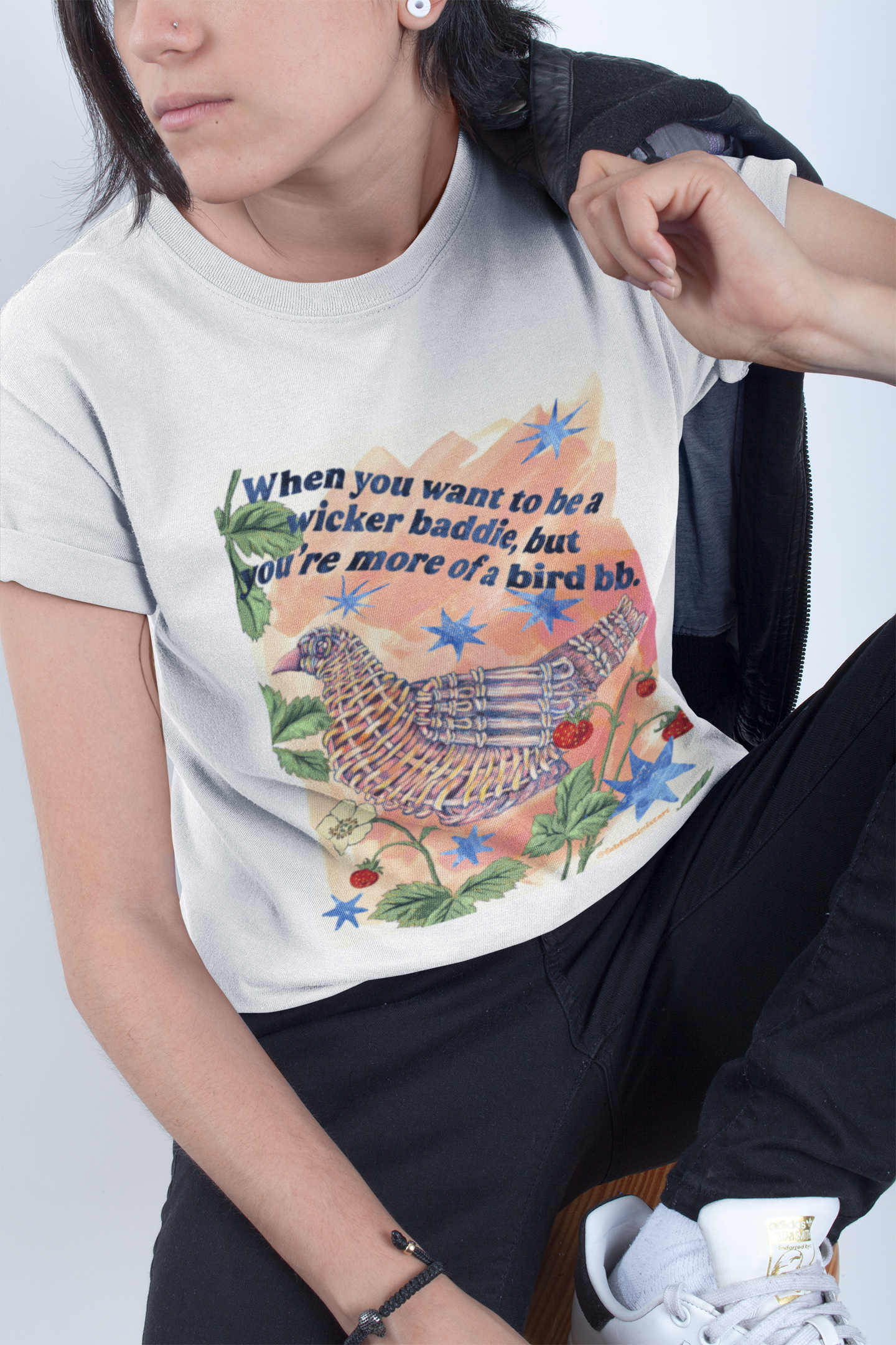 When you want to be a wicker baddie, but you’re more of a bird bb: feminist shirt