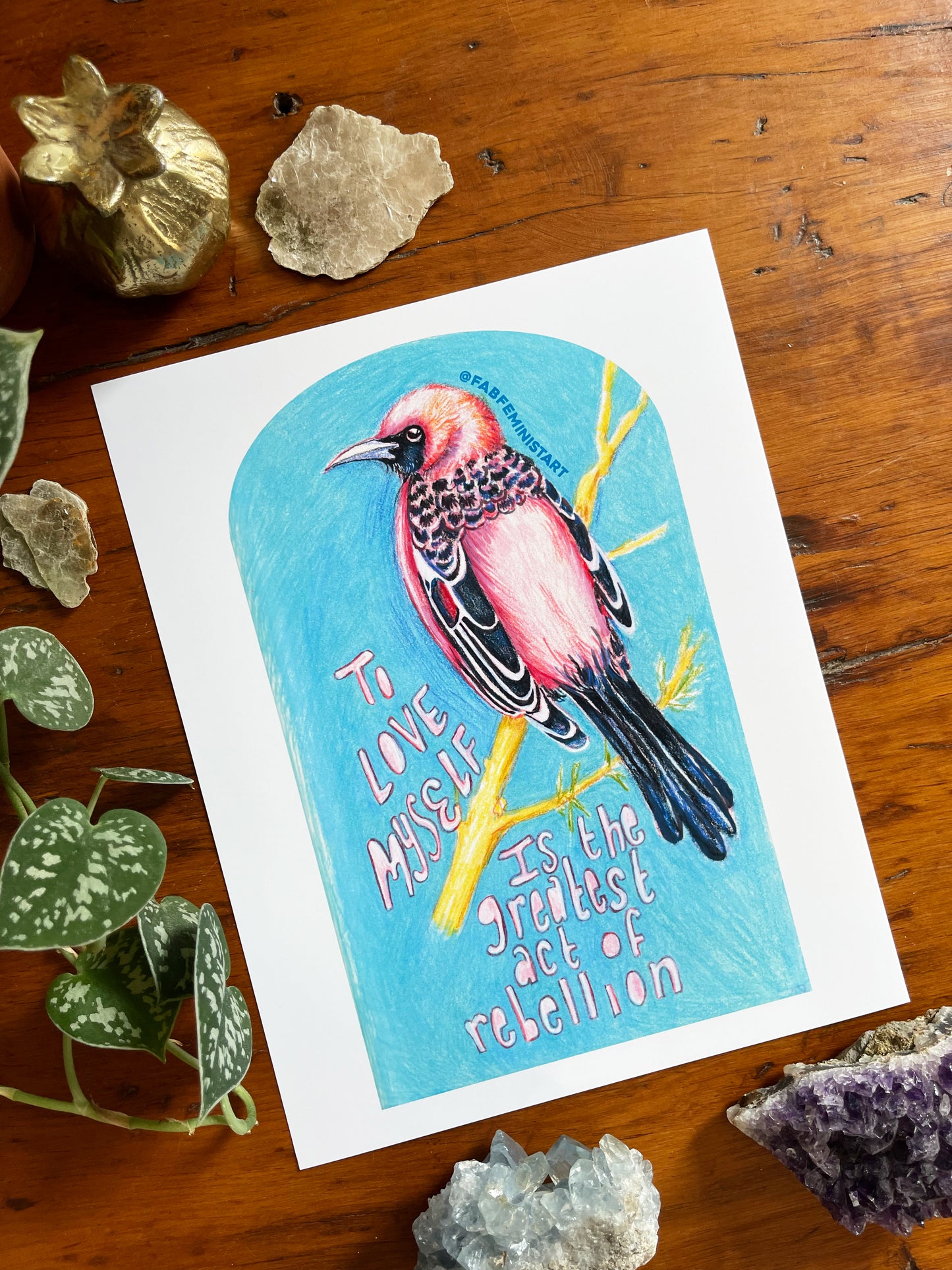 To Love Myself Is The Greatest Act Of Rebellion: Feminist Art Print