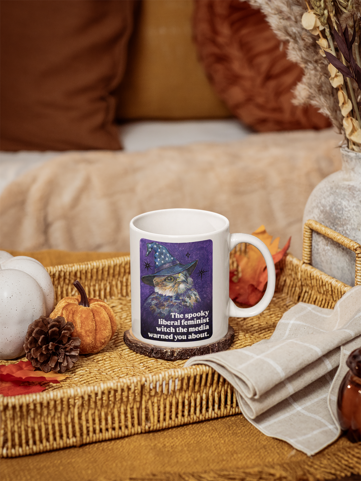 The spooky liberal feminist witch the media warned you about: feminist mug