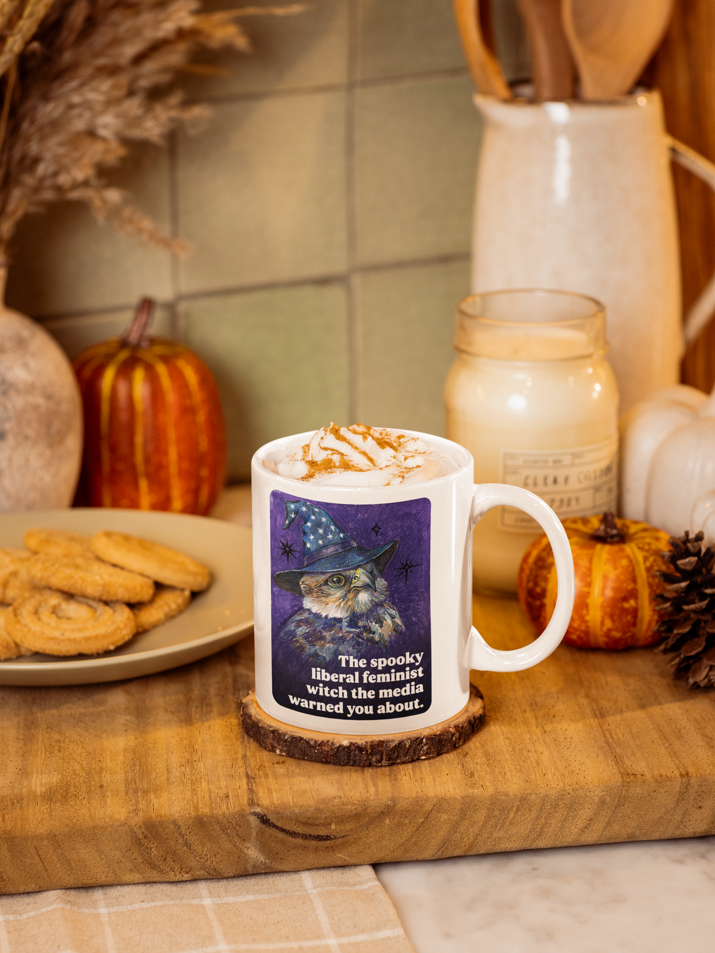 The spooky liberal feminist witch the media warned you about: feminist mug