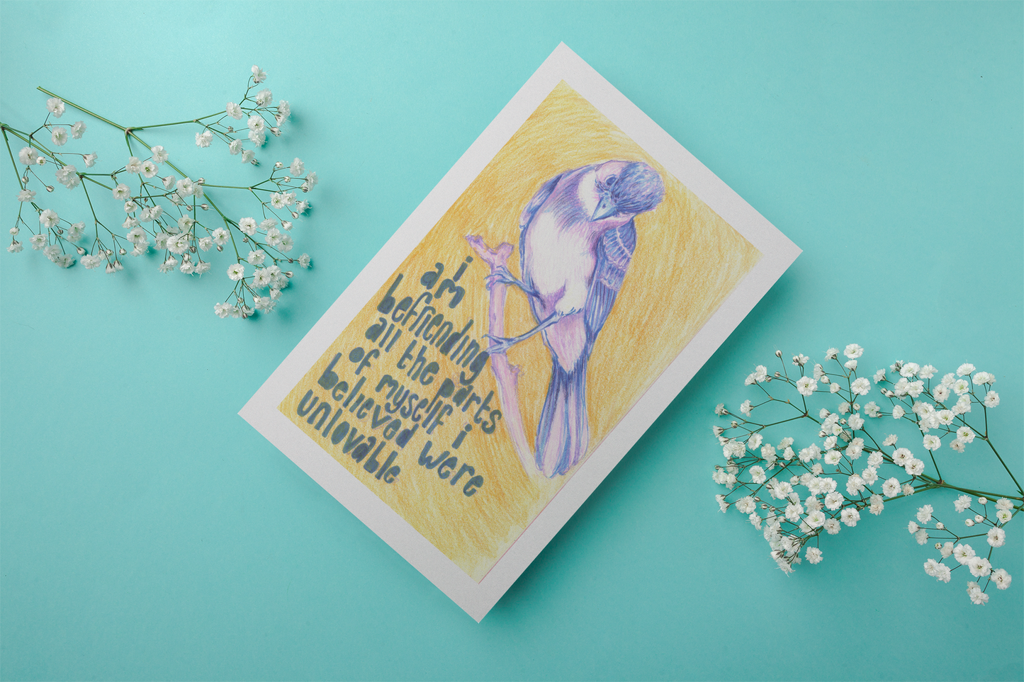 I Am Befriending All Of The Parts Of Myself I Believed Were Unlovable: Feminist Art Print