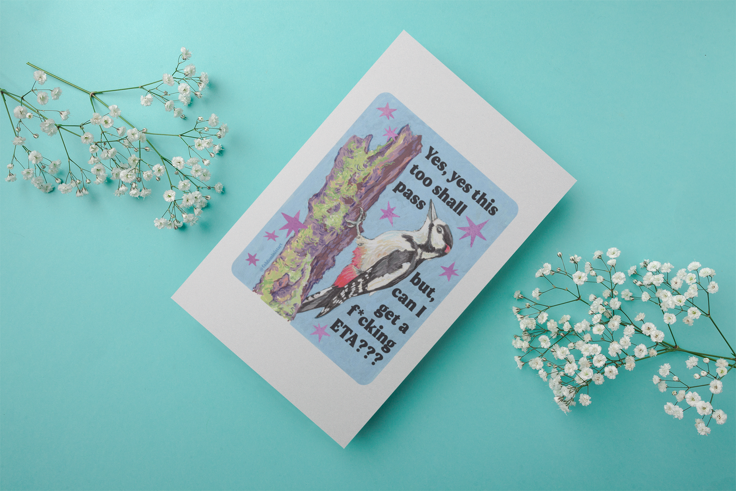 Yes, yes this too shall pass but, can I get a f*cking ETA?: feminist art print