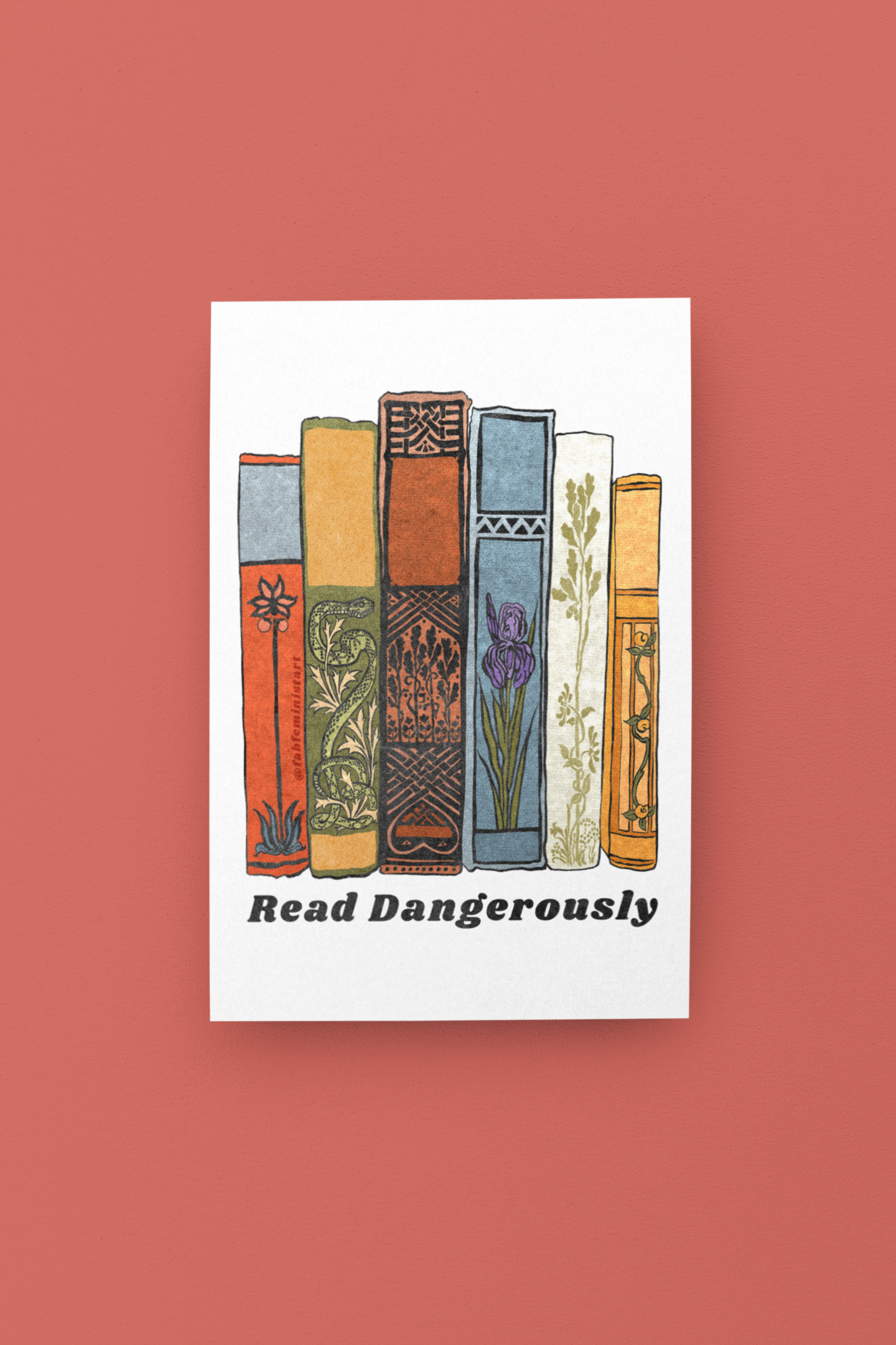 Read Dangerously: book lover print