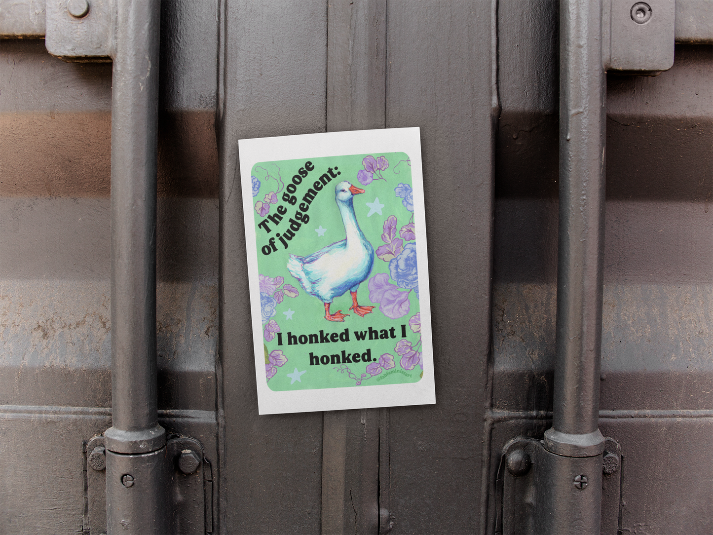 The Goose of Judgement: I Honked What I Honked: feminist art print
