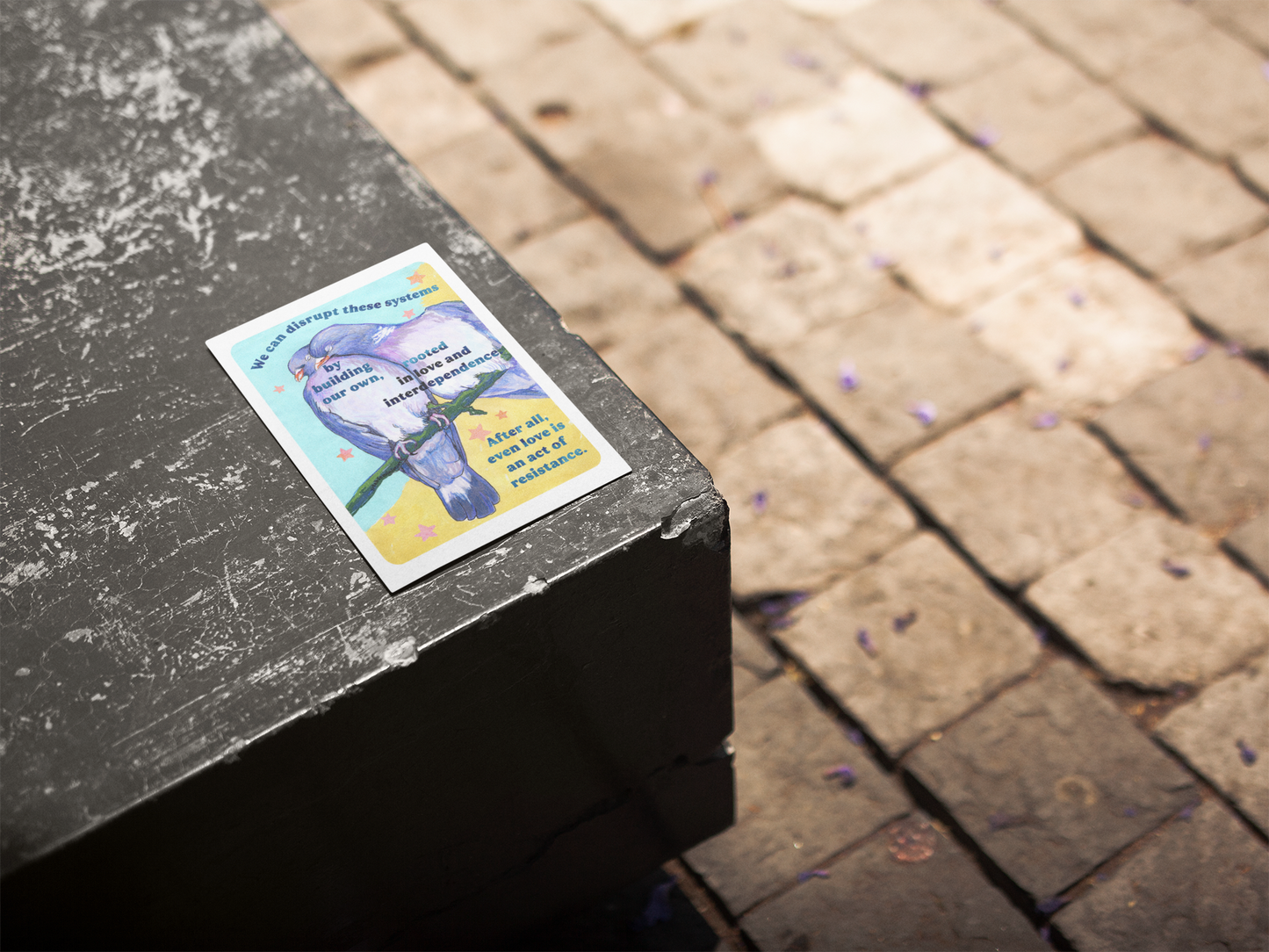 We can disrupt these systems by building our own: feminist art print