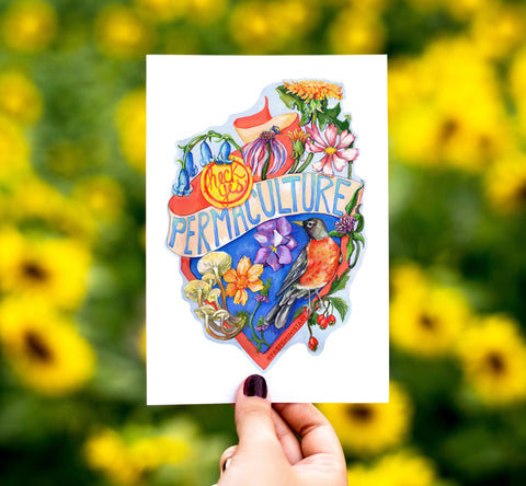 Heck Yes Permaculture: Gardening Art Print