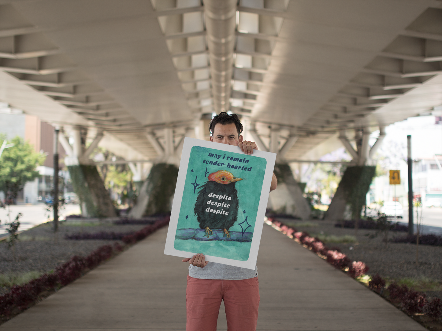 may i remain tender‑hearted despite despite despite: feminist art print