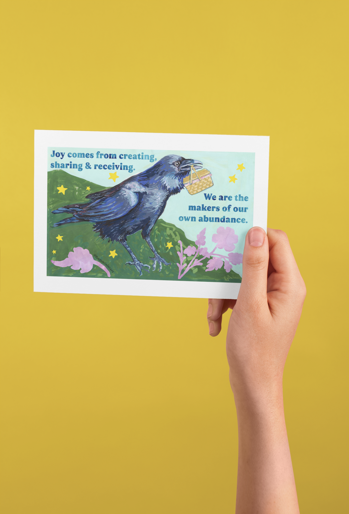 Joy comes from creating, sharing and receiving: feminist art print