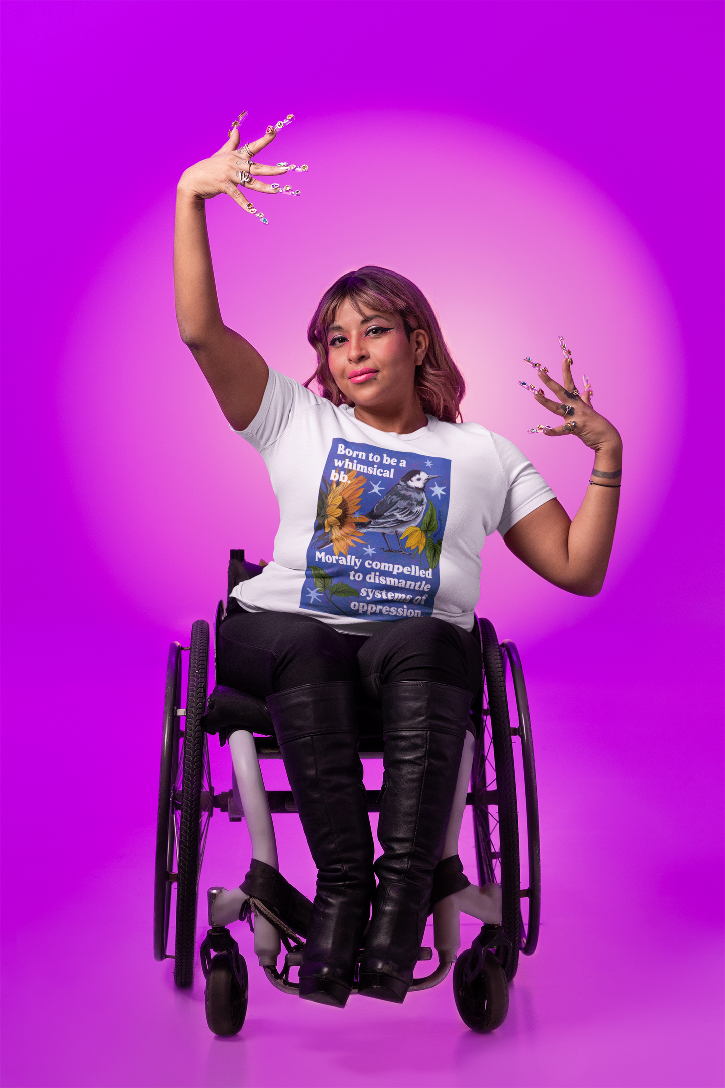 Born to be a whimsical bb. Morally compelled to dismantle systems of oppression: Feminist Shirt