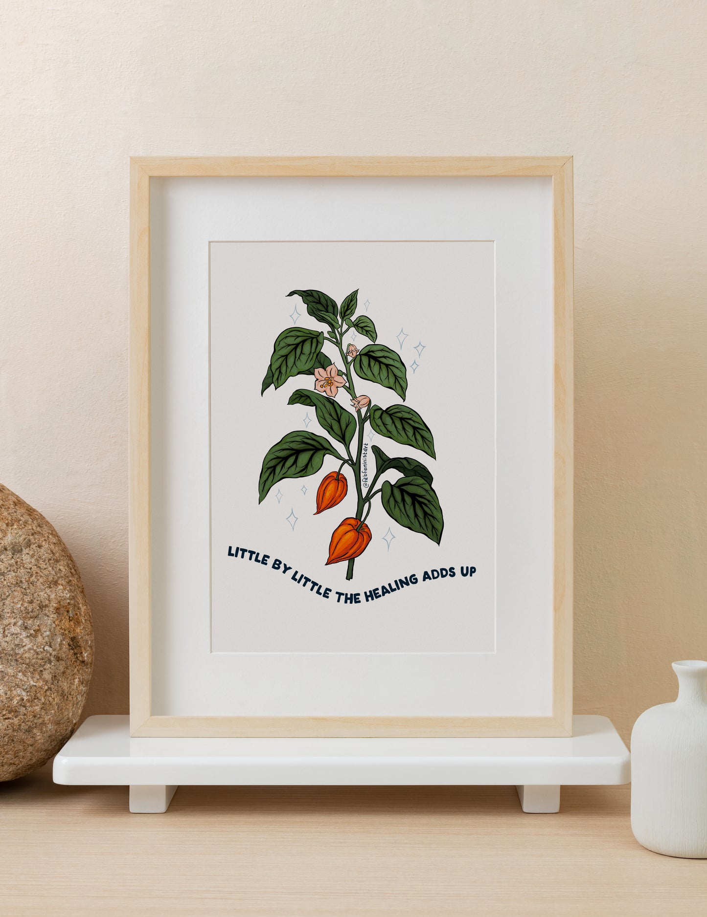 Little By Little The Healing Adds Up: Mental Health Art Print