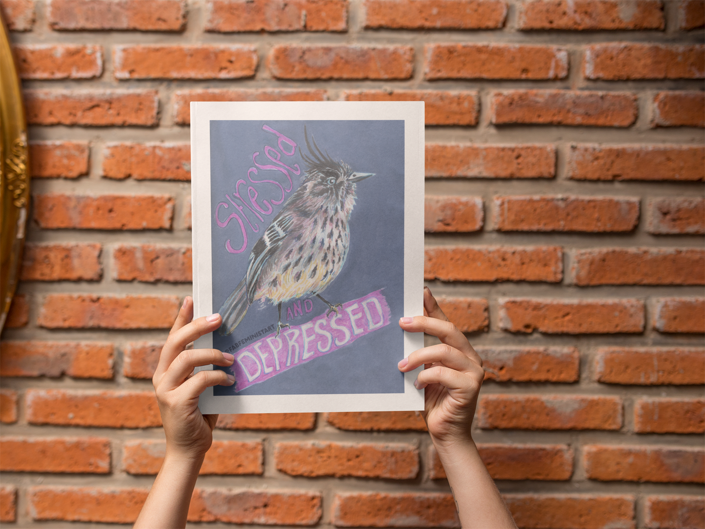 Stressed and Depressed: Mental Health Art Print