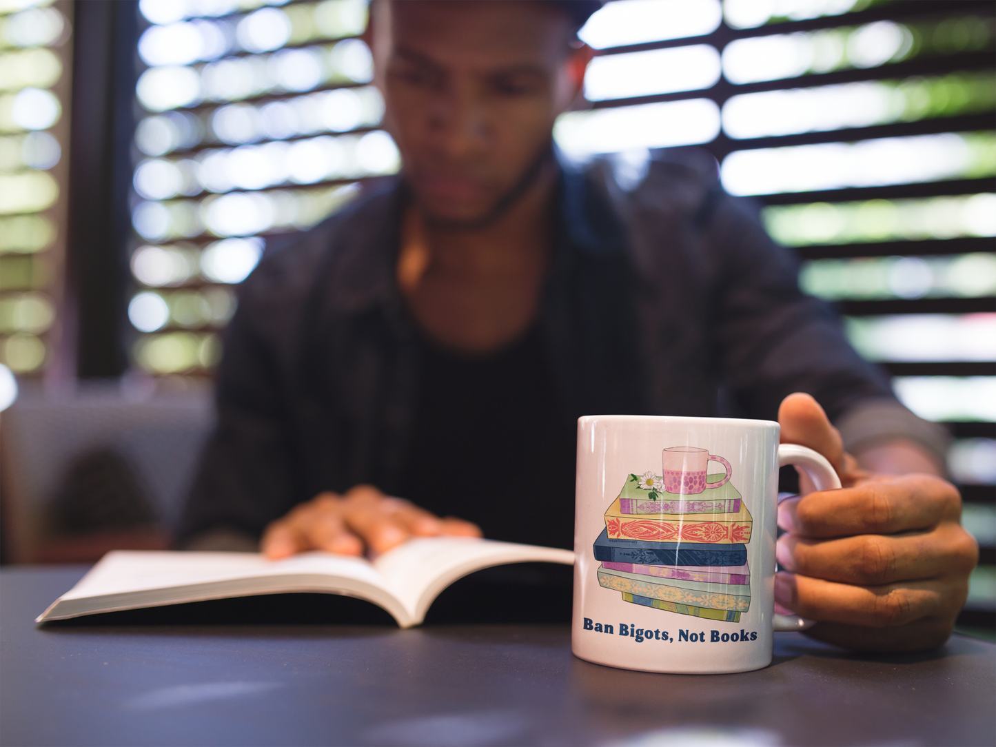 Ban Bigots Not Books: Feminist Mug