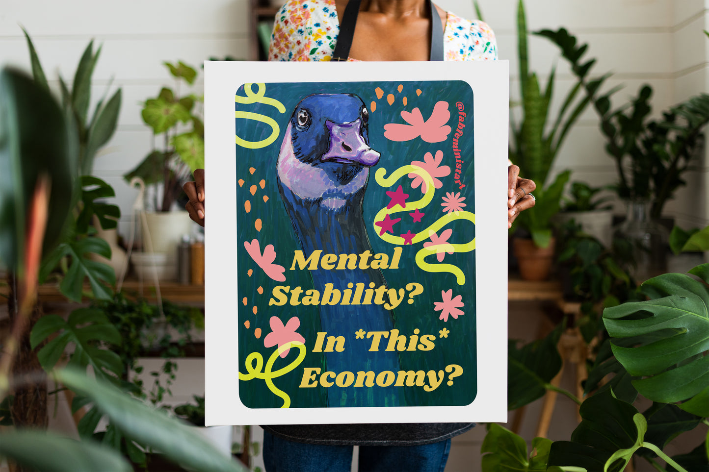 Mental Stability In This Economy: Feminist Art Print