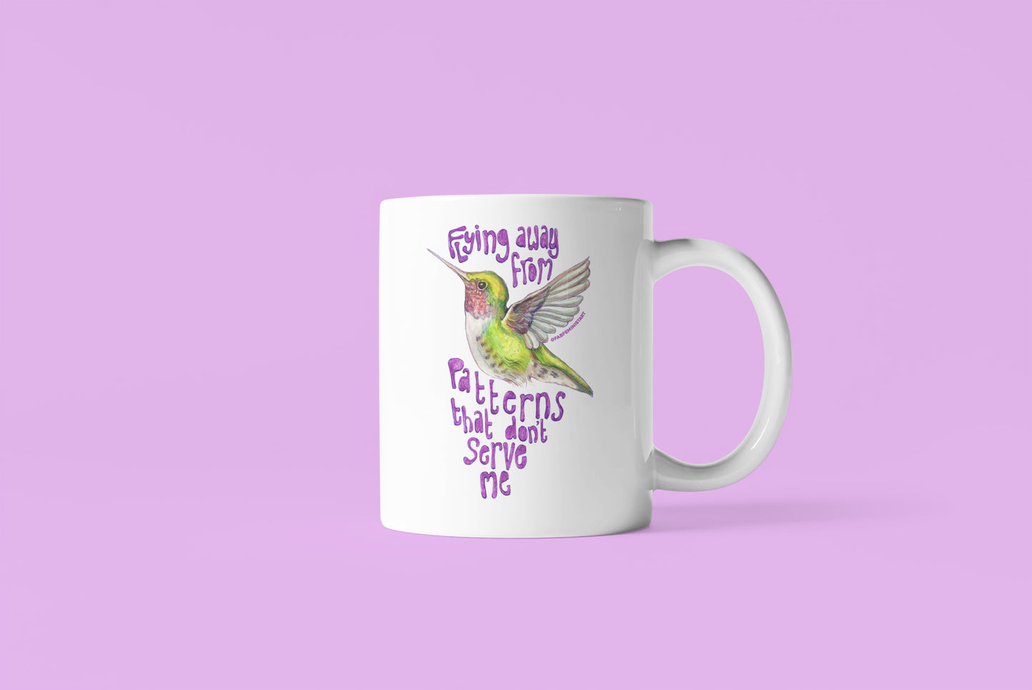 Flying Away From Patterns That Don't Serve Me: Mental Health Mug