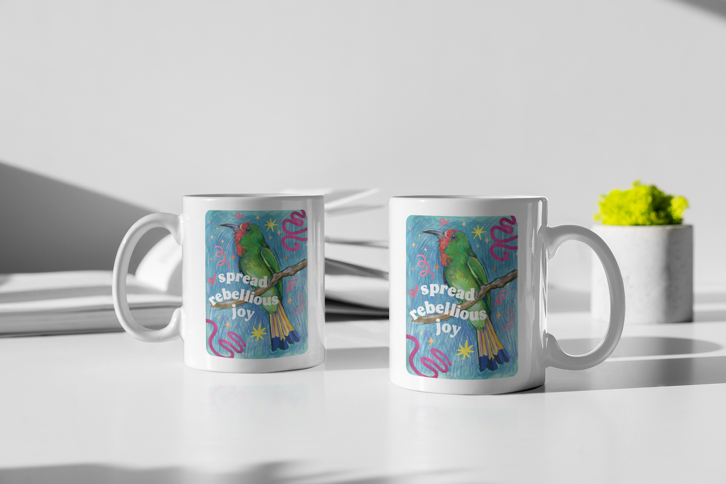 spread rebellious joy: feminist mug