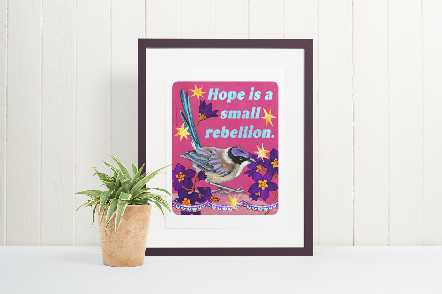 Hope Is a Small Rebellion: feminist art print