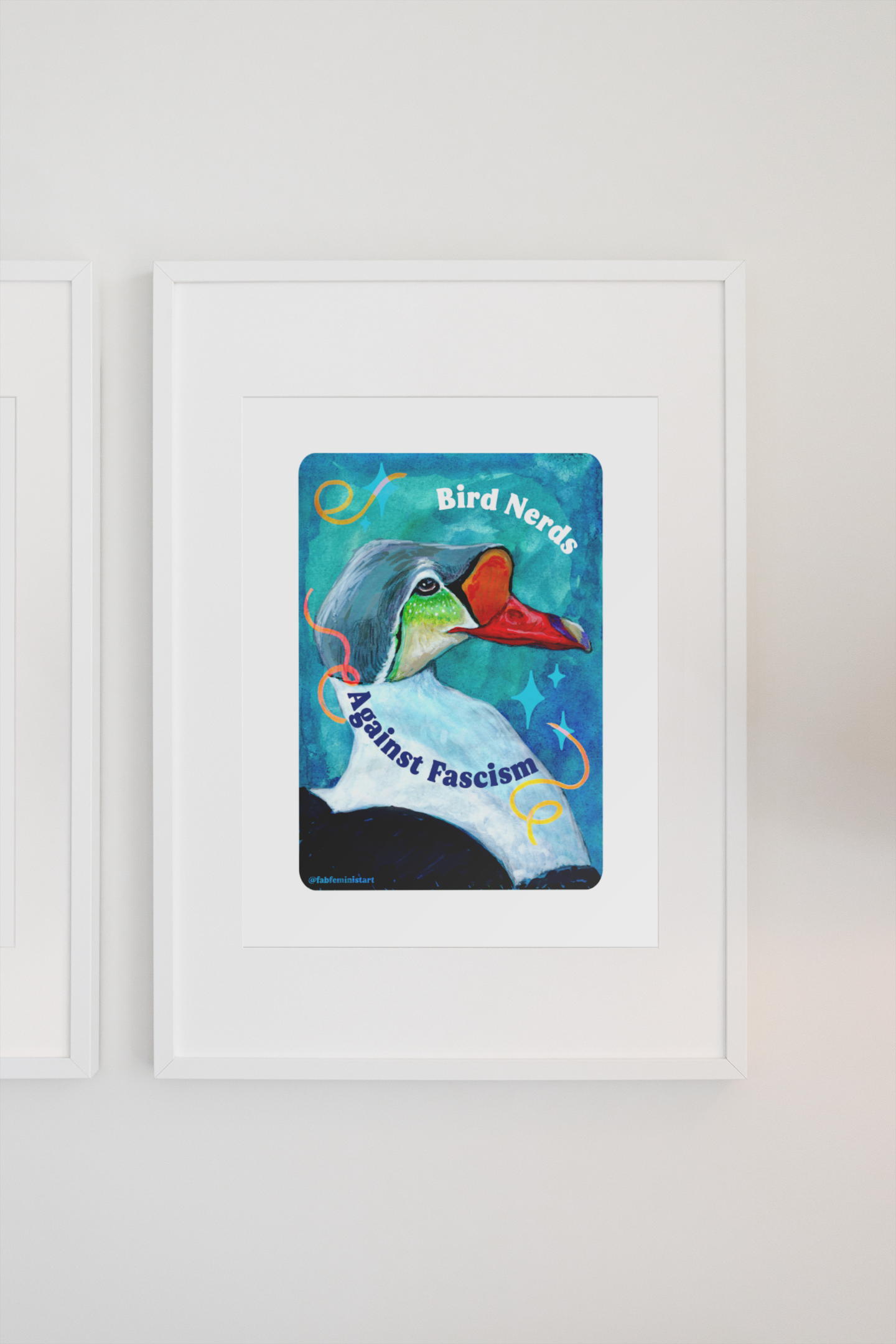 Bird Nerds Against Fascism : Feminist Art Print