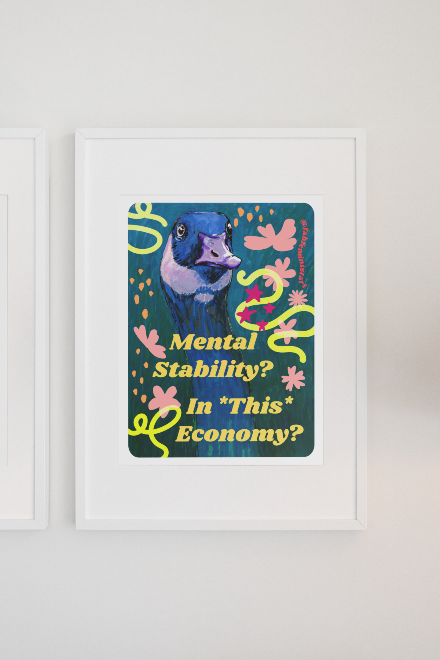 Mental Stability In This Economy: Feminist Art Print