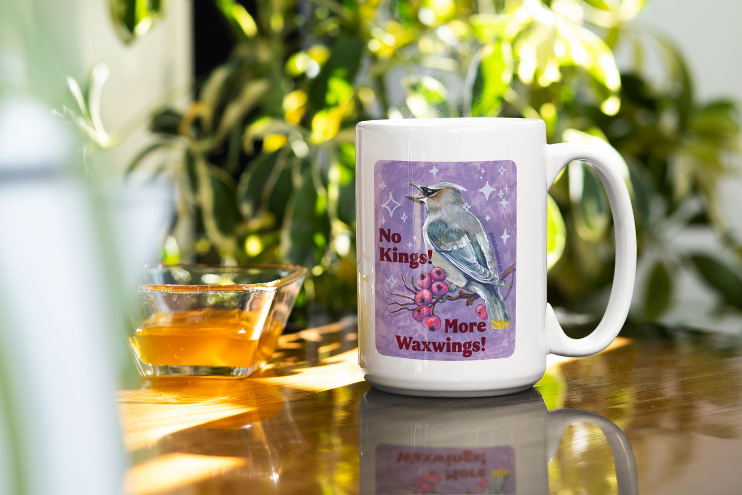 No Kings! More Waxwings: Feminist Mug