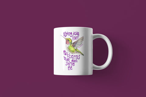 Flying Away From Patterns That Don't Serve Me: Mental Health Mug