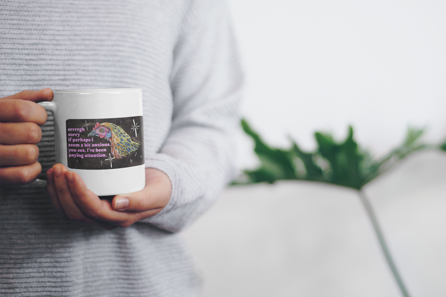 errrgh sorry if perhaps i seem a bit anxious. you see, i've been paying attention: feminist mug