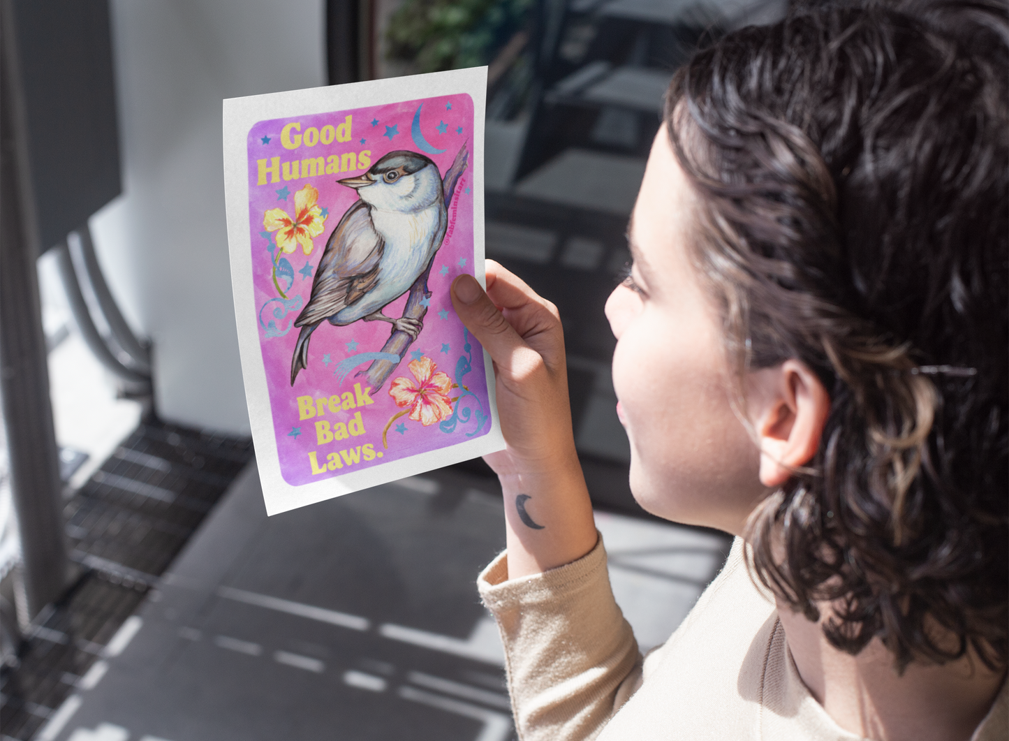 Good Humans Break Bad Laws: Feminist Art Print