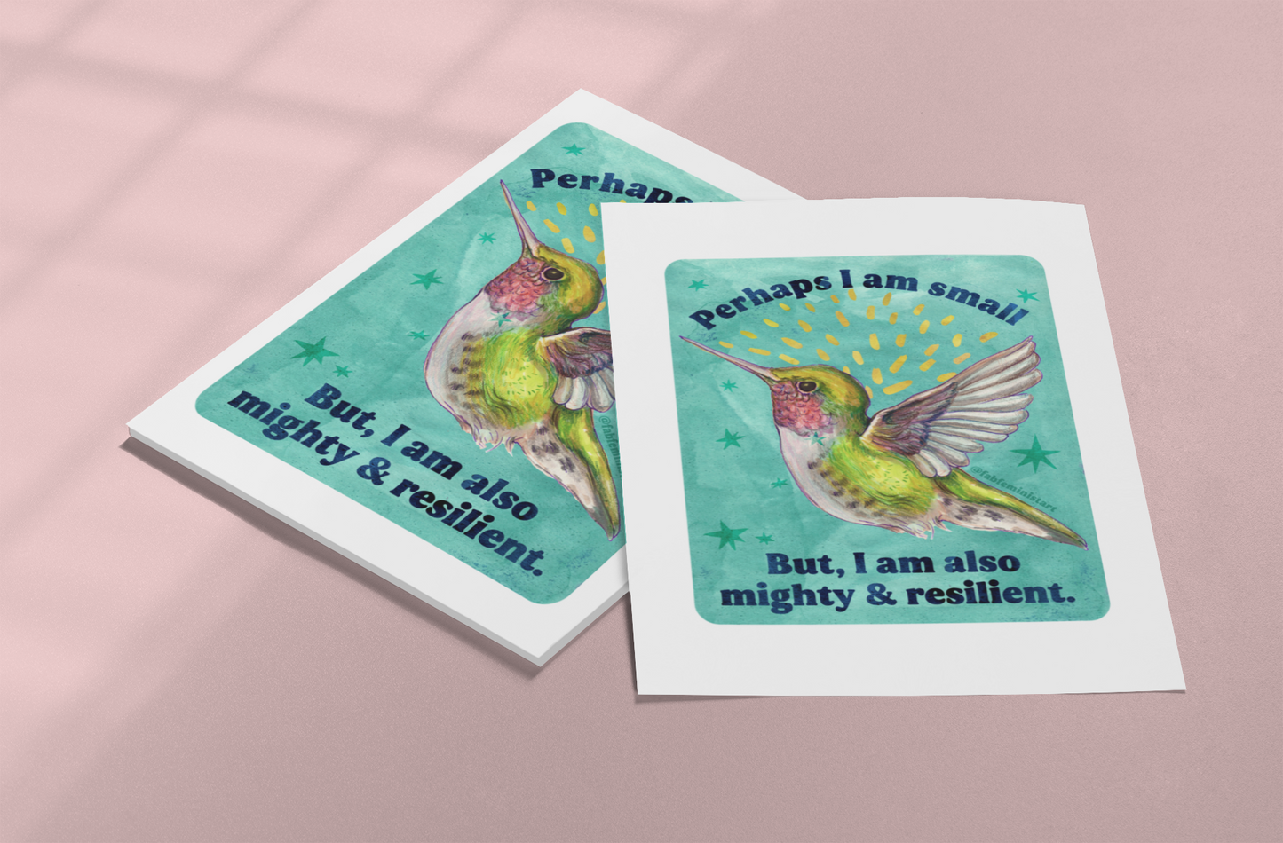 Perhaps I am small, but I am mighty & resilient: Inspirational Wall Art