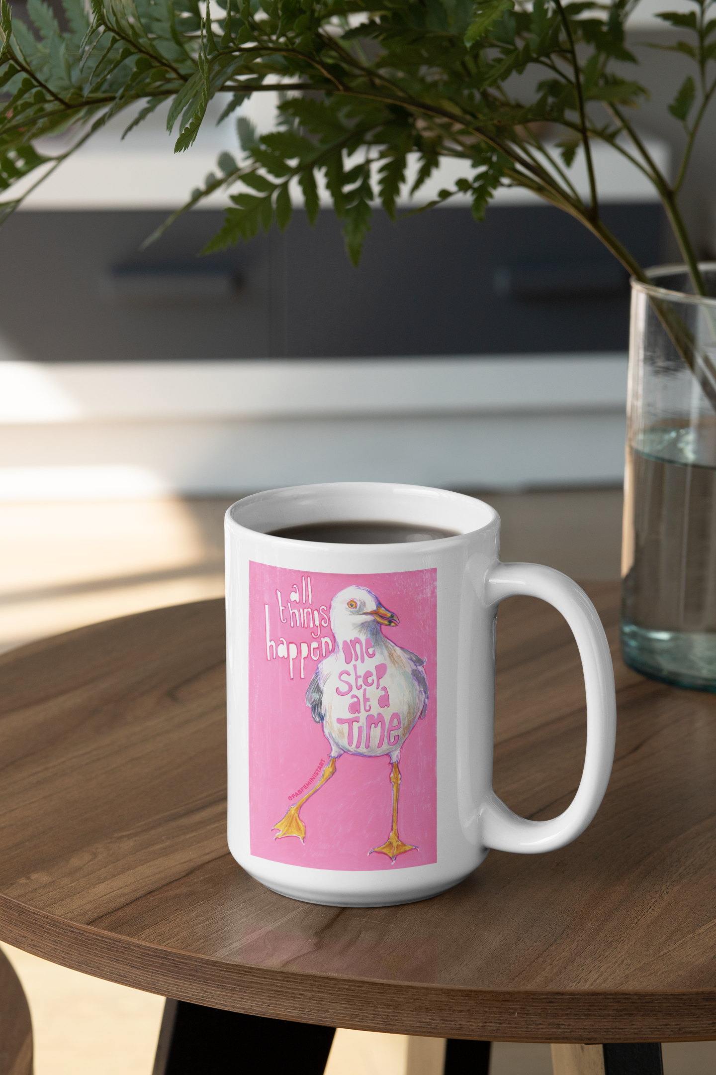 All Things Happen One Step At A Time: Mental Health Mug