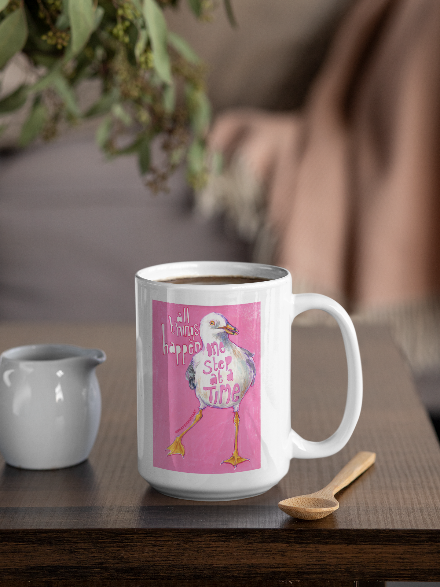 All Things Happen One Step At A Time: Mental Health Mug