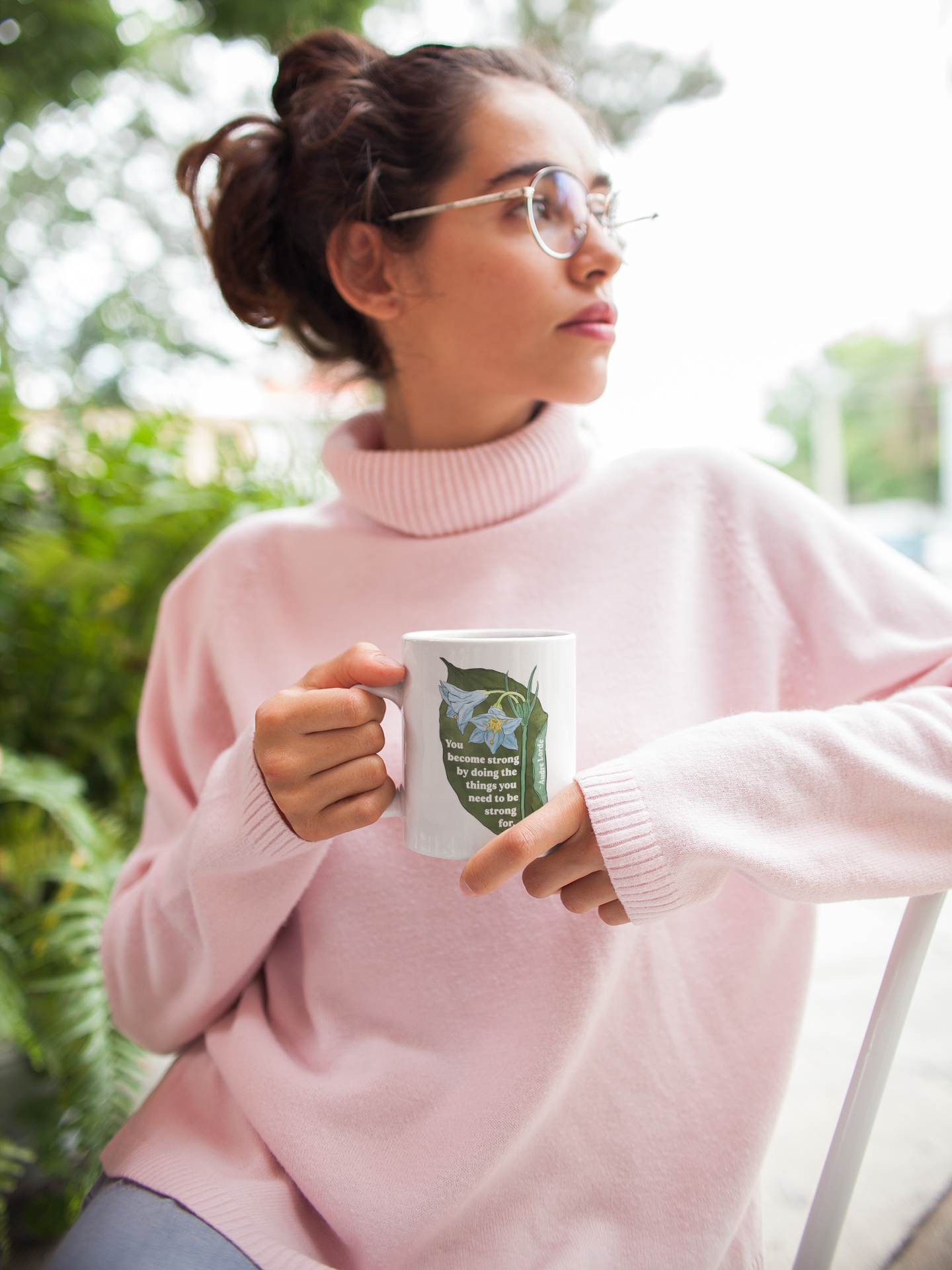Audre Lorde Mug – You become strong by doing the things you need to be strong for