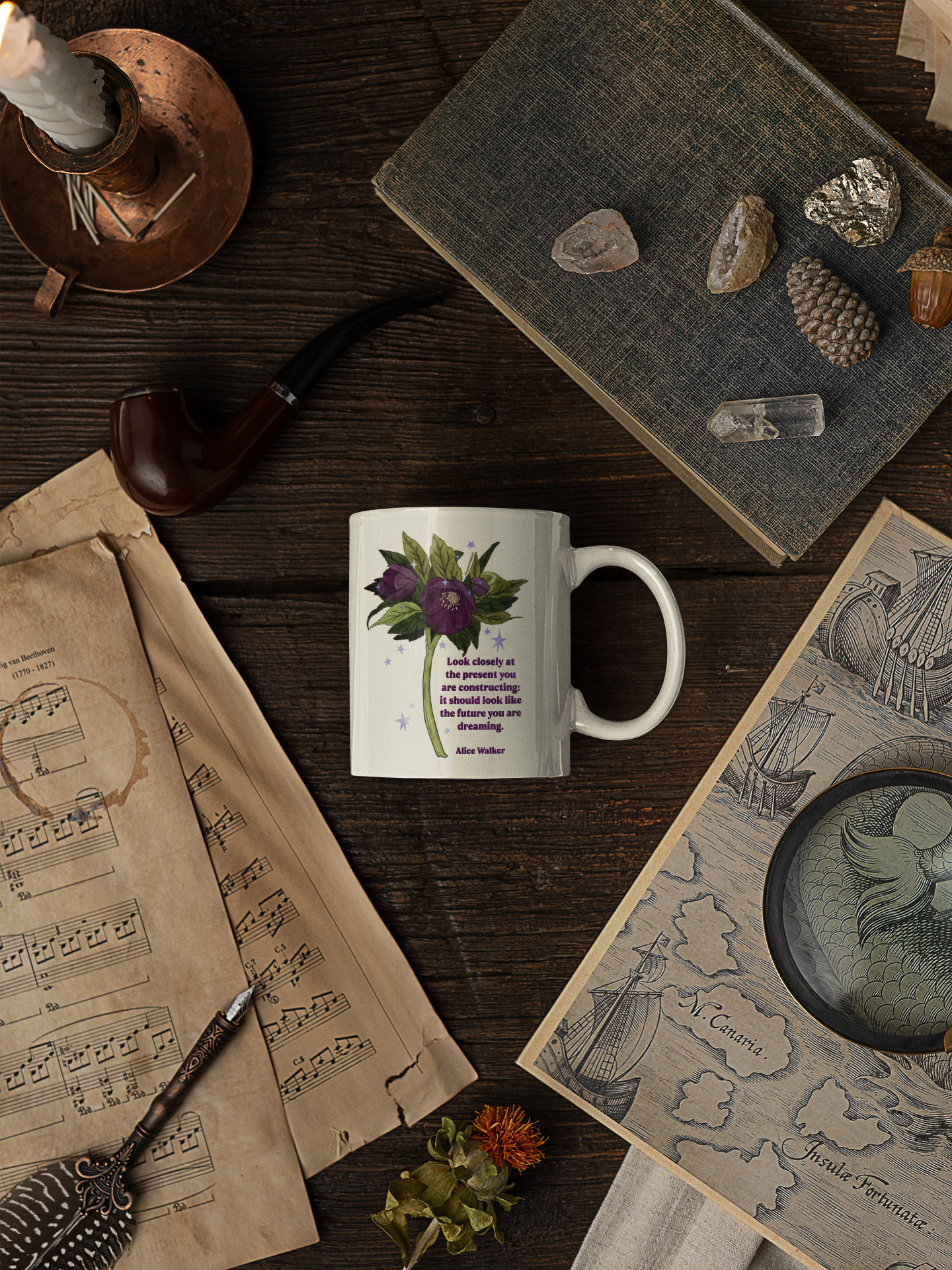 Look closely at the present you are constructing it should look like the future you are dreaming, Alice Walker: feminist mug
