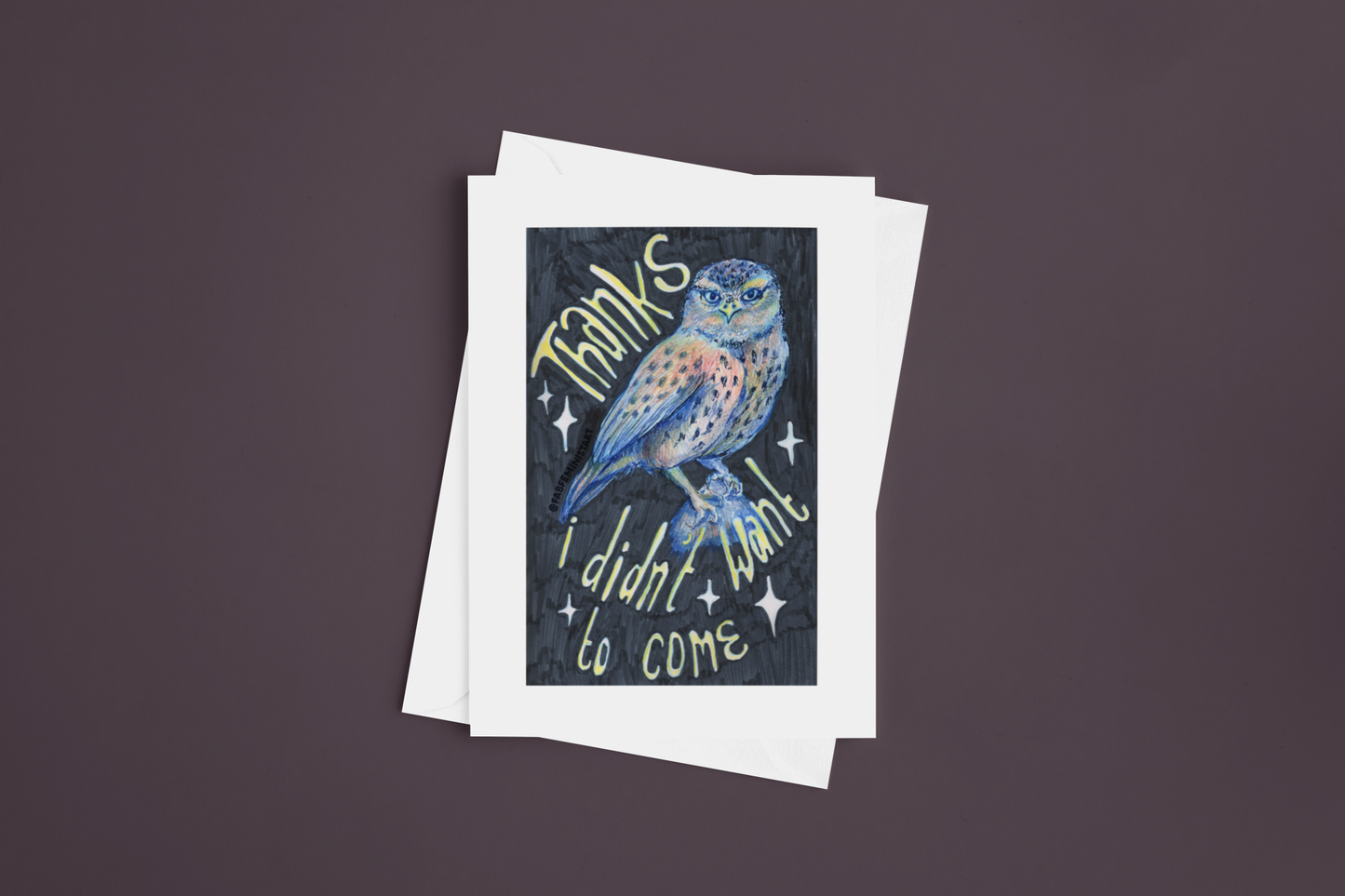 Thanks I Didn't Want To Come: Mental Health Art Print