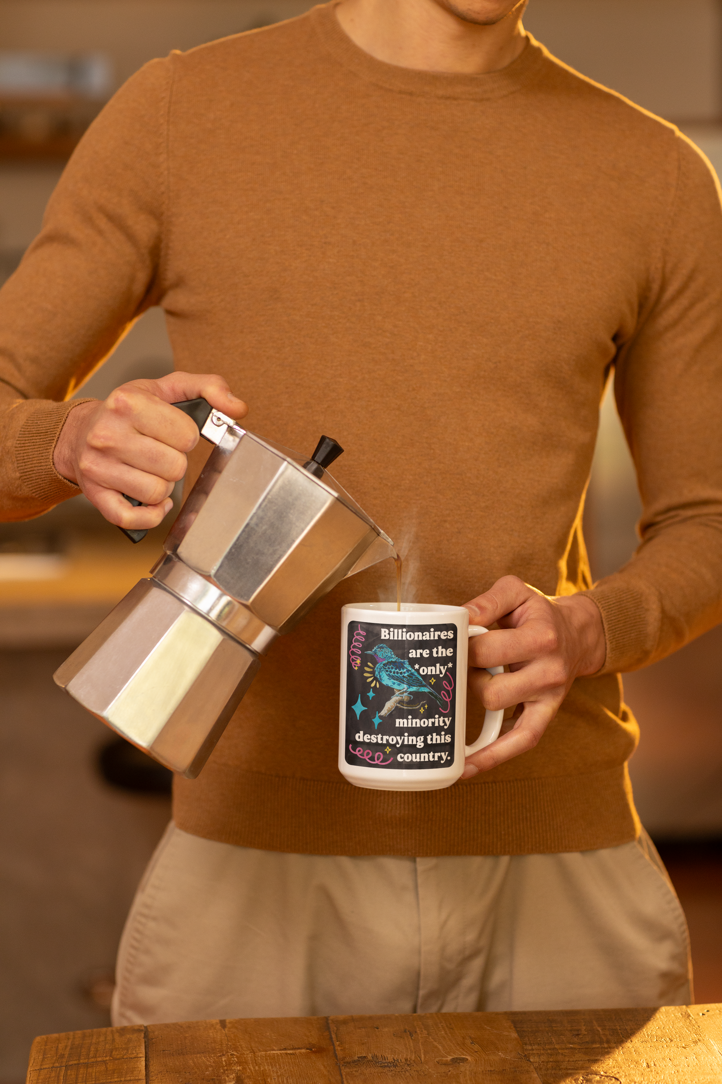 Billionaires are the *only* minority destroying this country: feminist mug