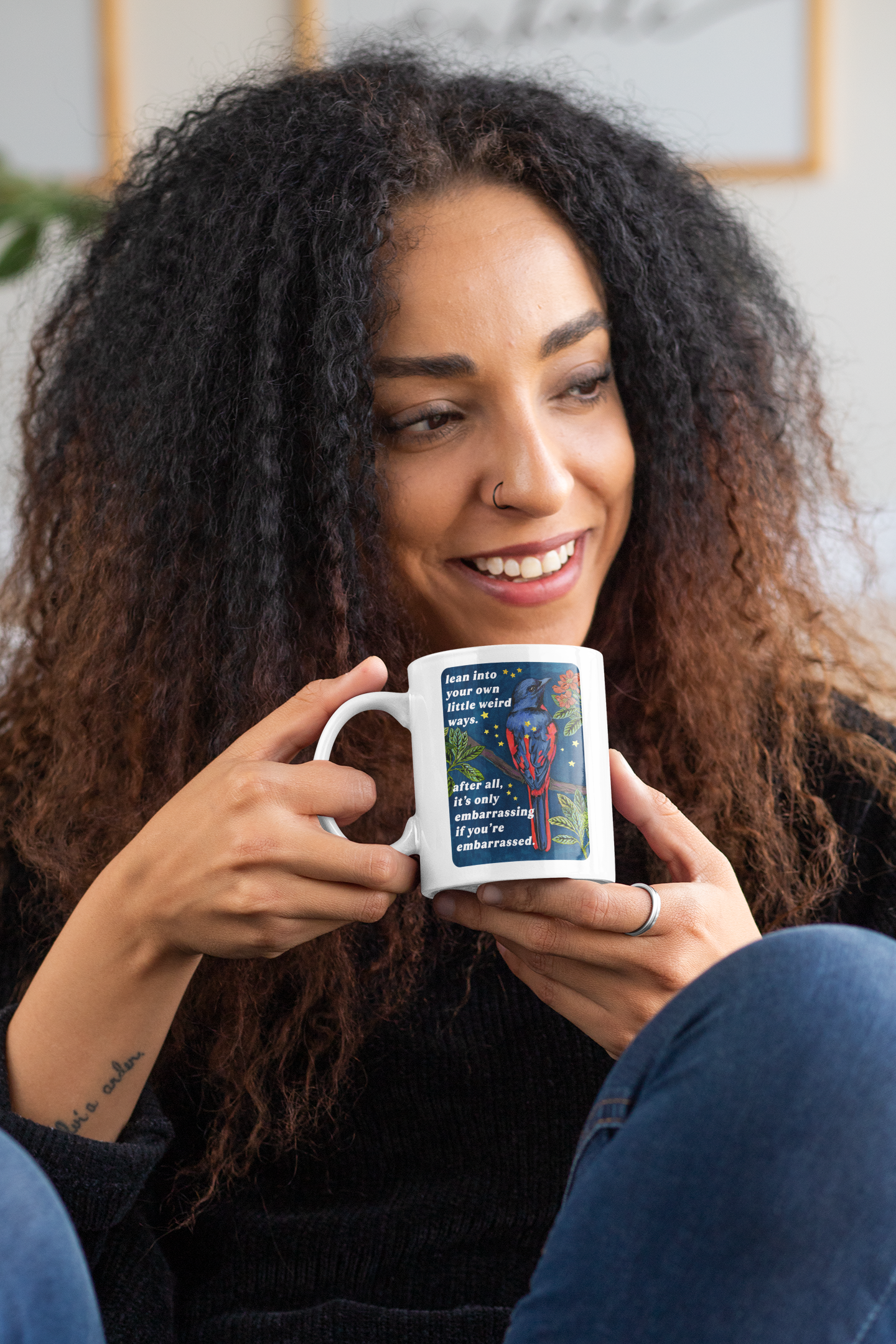lean into your own little weird ways: feminist mug
