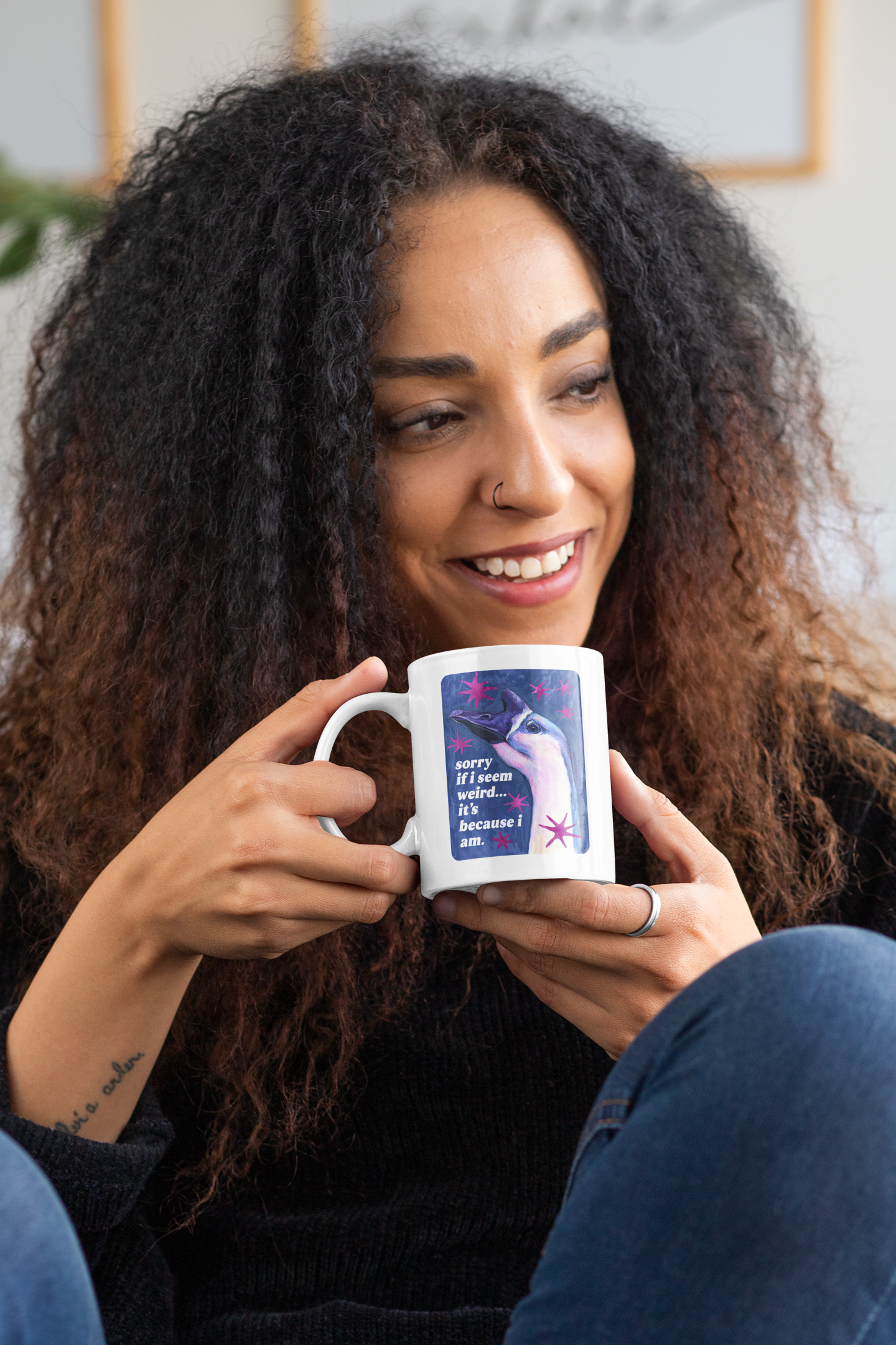 sorry if i seem weird... it's because i am: feminist mug