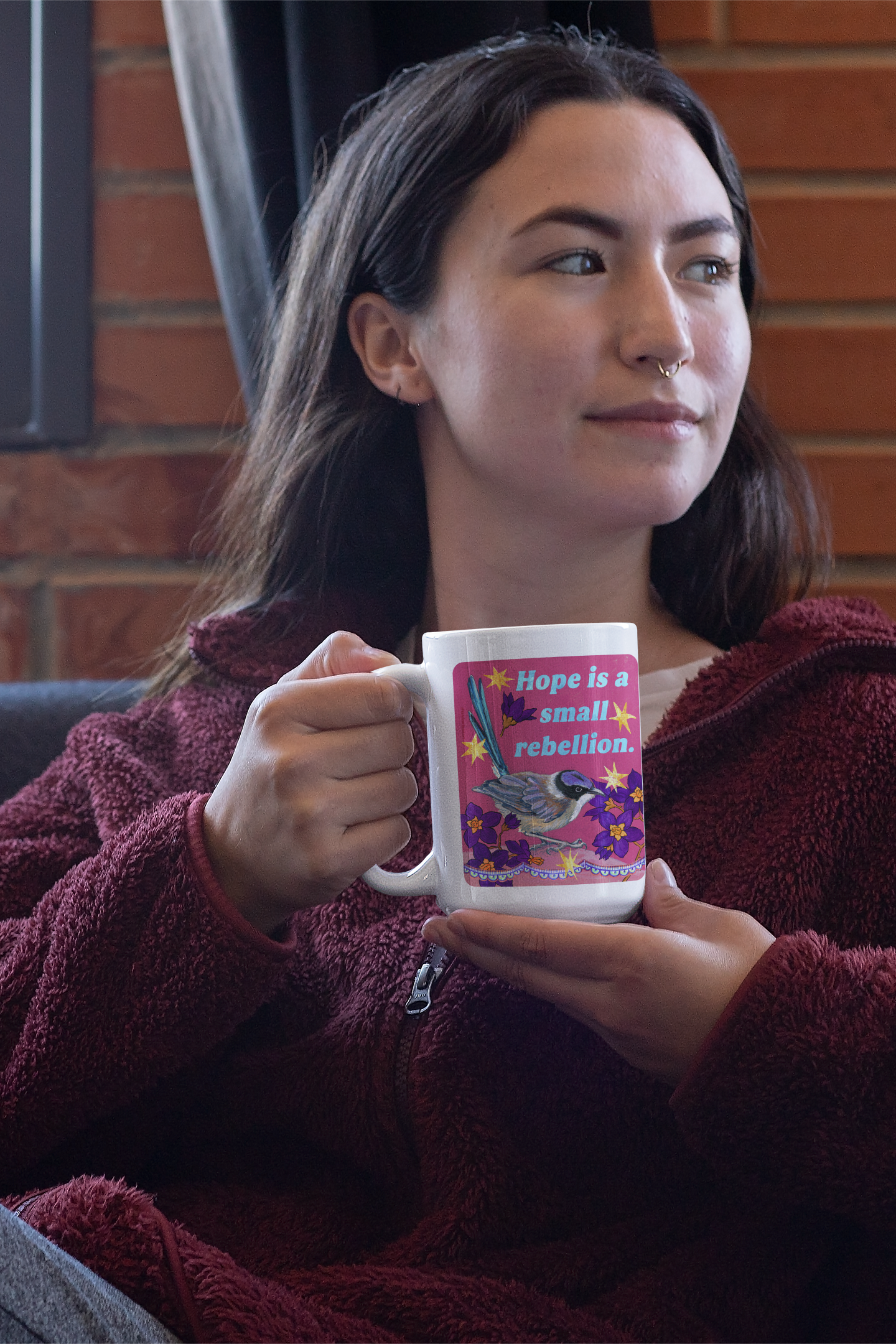 Hope is a small rebellion: feminist mug