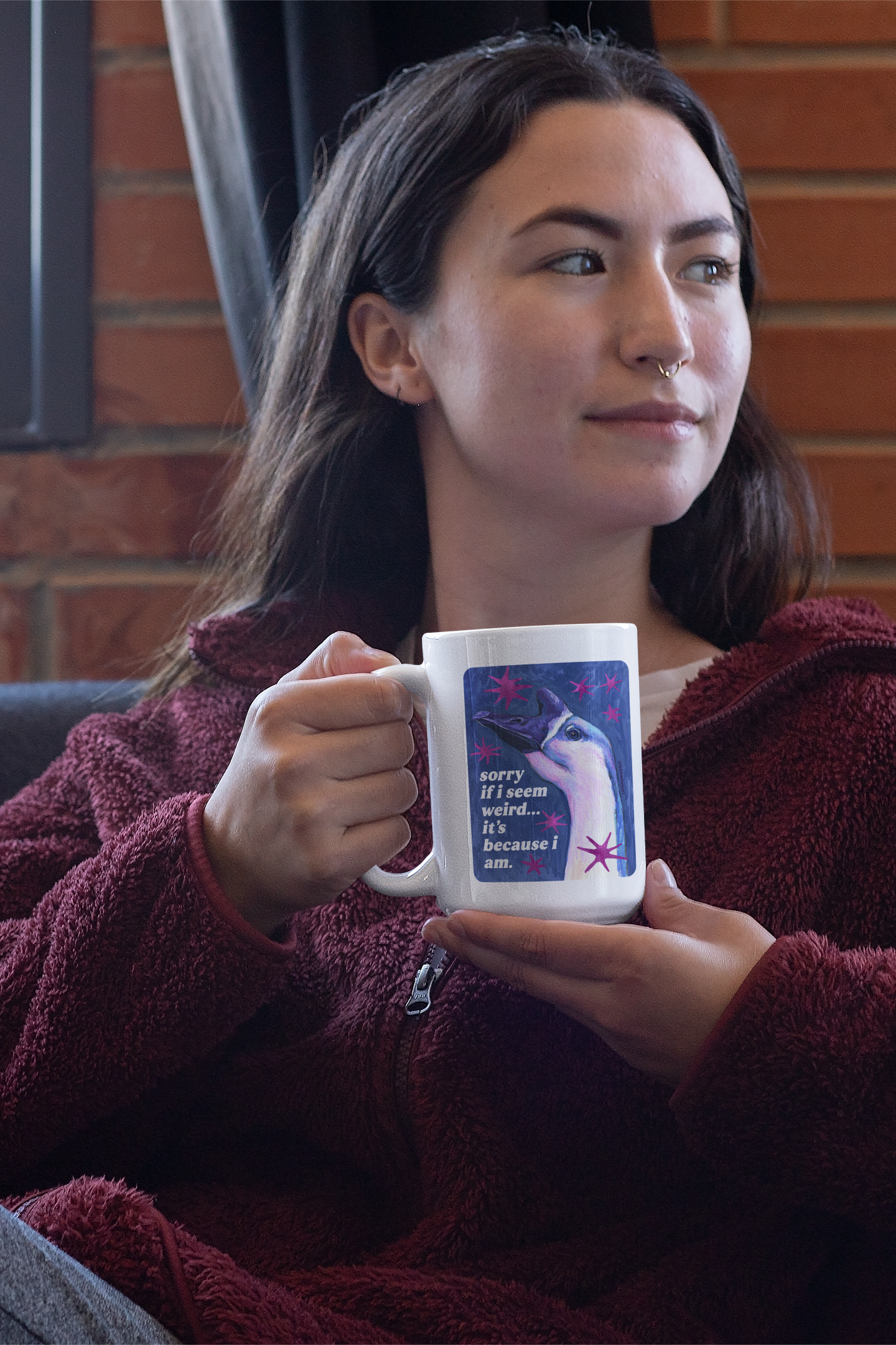 sorry if i seem weird... it's because i am: feminist mug