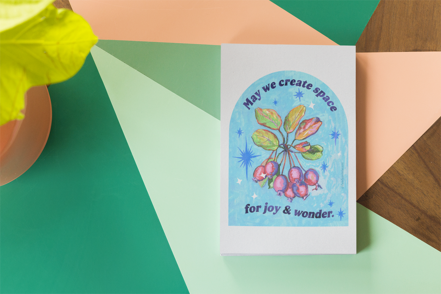May we create space for joy and wonder: feminist art print